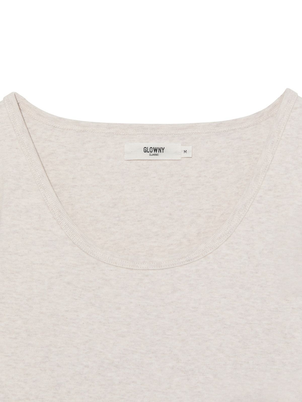 글로니(GLOWNY) G DEEP SCOOP TEE (OATMEAL)