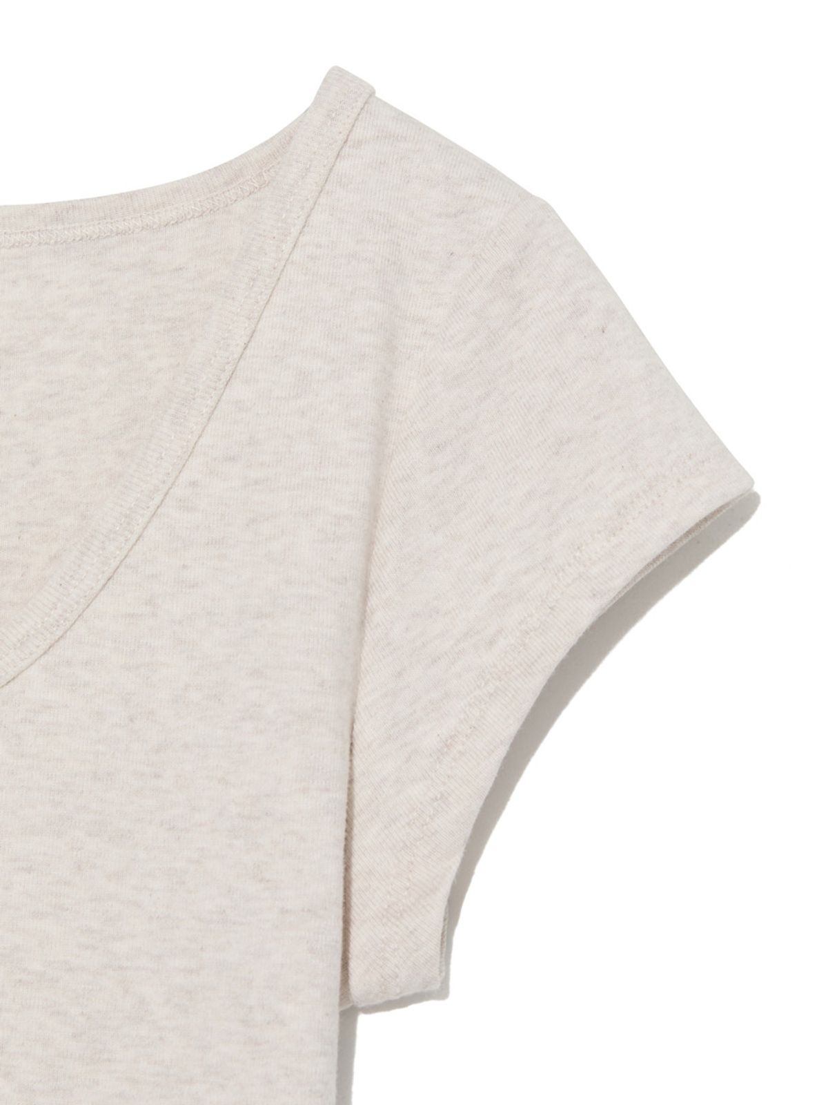글로니(GLOWNY) G DEEP SCOOP TEE (OATMEAL)