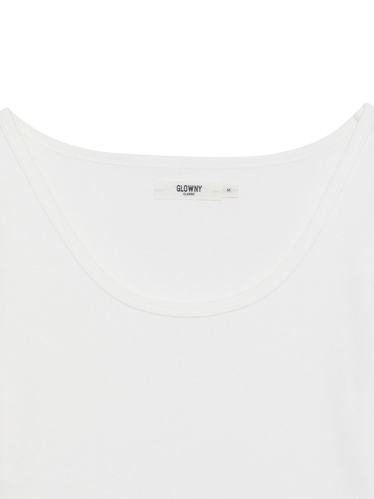 글로니(GLOWNY) G DEEP SCOOP TEE (WHITE)