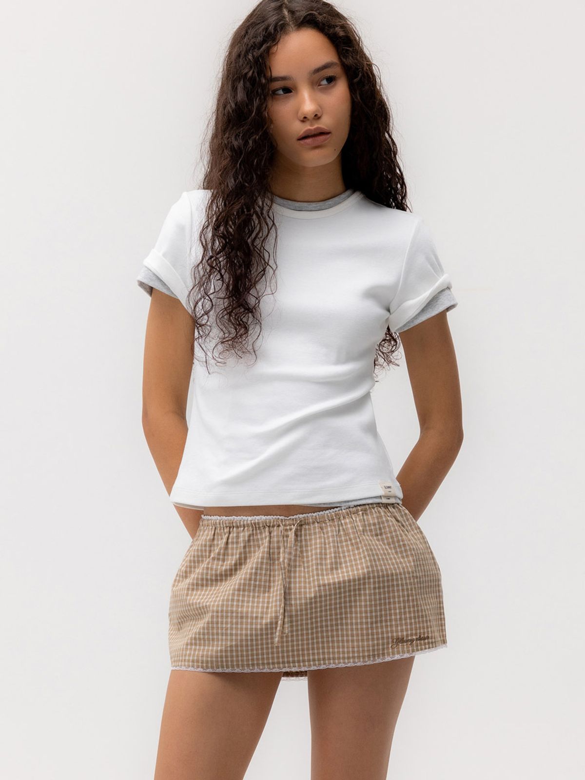 글로니(GLOWNY) G BABY TEE (LONG VERSION) (WHITE)