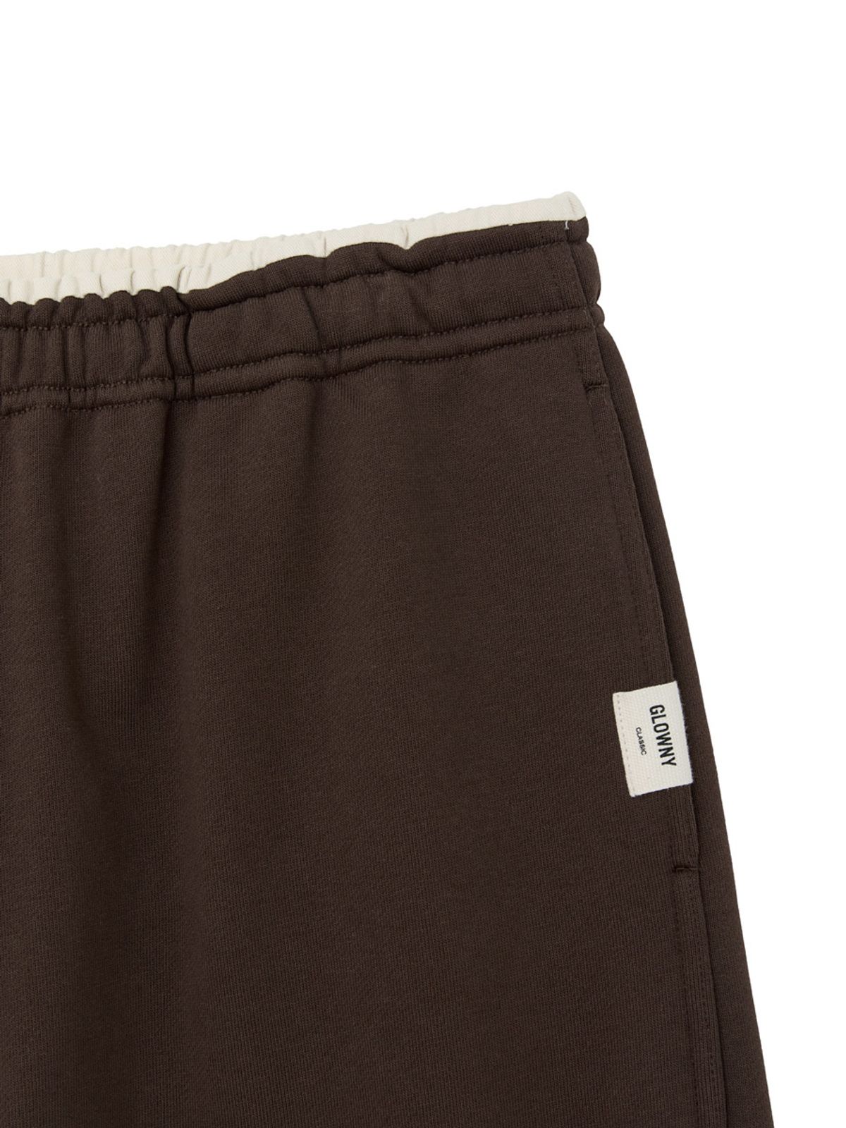 글로니(GLOWNY) G CONTRAST SWEATPANTS 2.0 (BROWN)