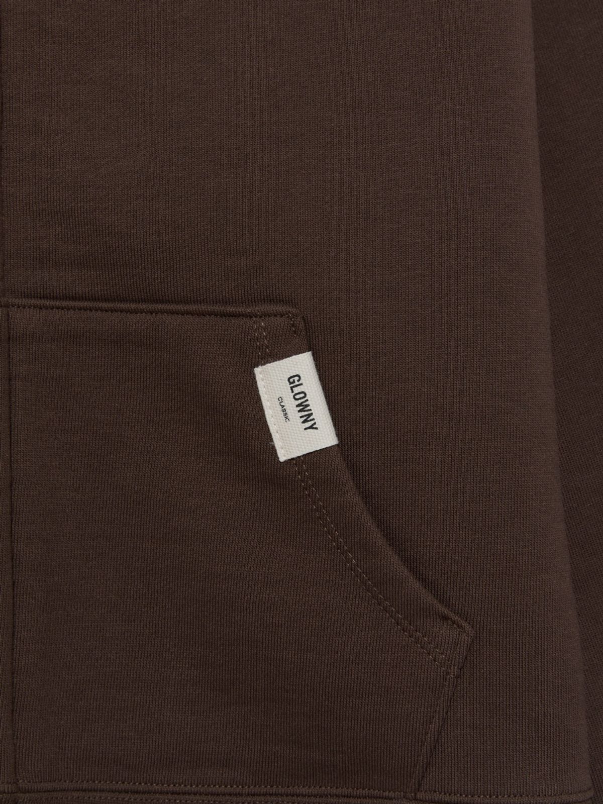 글로니(GLOWNY) G STANDARD ZIP-UP HOODIE (BROWN)