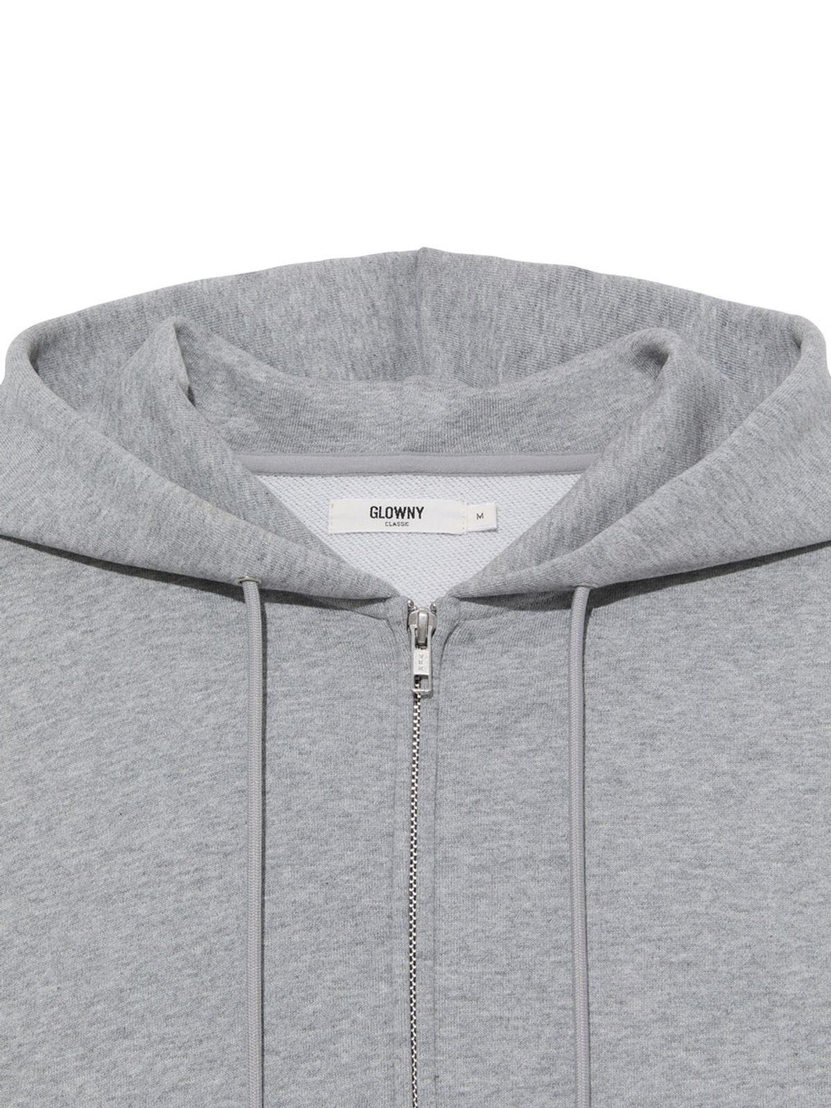 글로니(GLOWNY) G STANDARD ZIP-UP HOODIE (MELANGE GRAY)