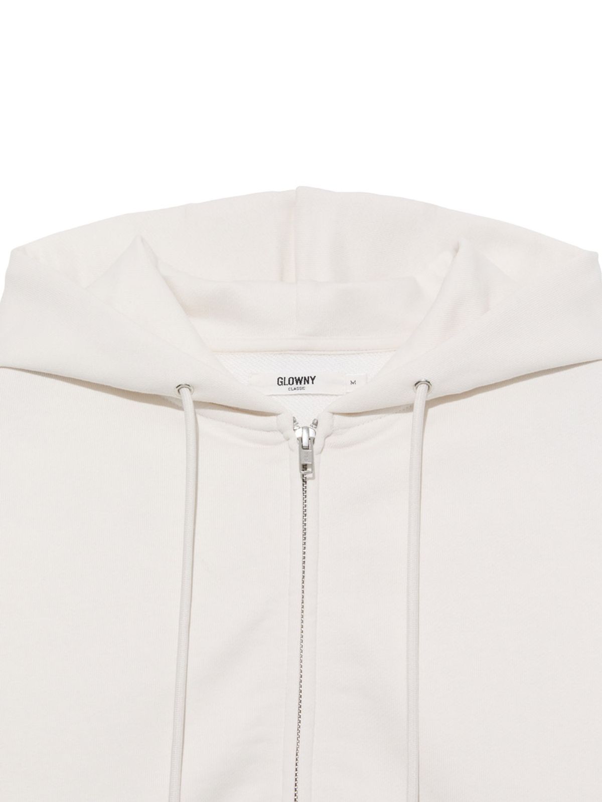 글로니(GLOWNY) G STANDARD ZIP-UP HOODIE (WHITE)