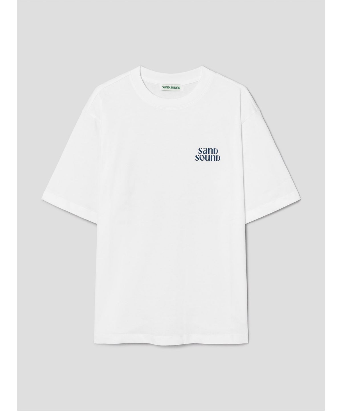 샌드 사운드(SAND SOUND) (UNISEX) 카 워시 백프린트 반소매 티셔츠  화이트