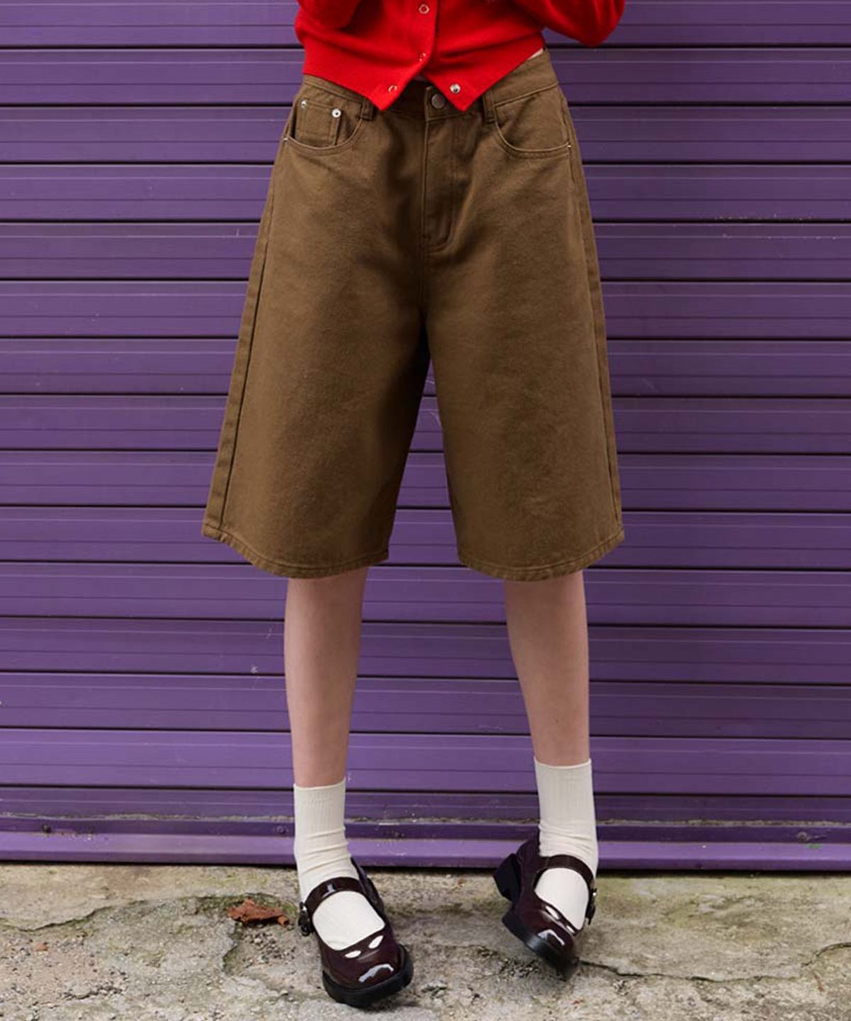 뮈르뮈르(MURMURE) 베스티 와이드 버뮤다 코튼 팬츠_Vesti Pants_2colors
