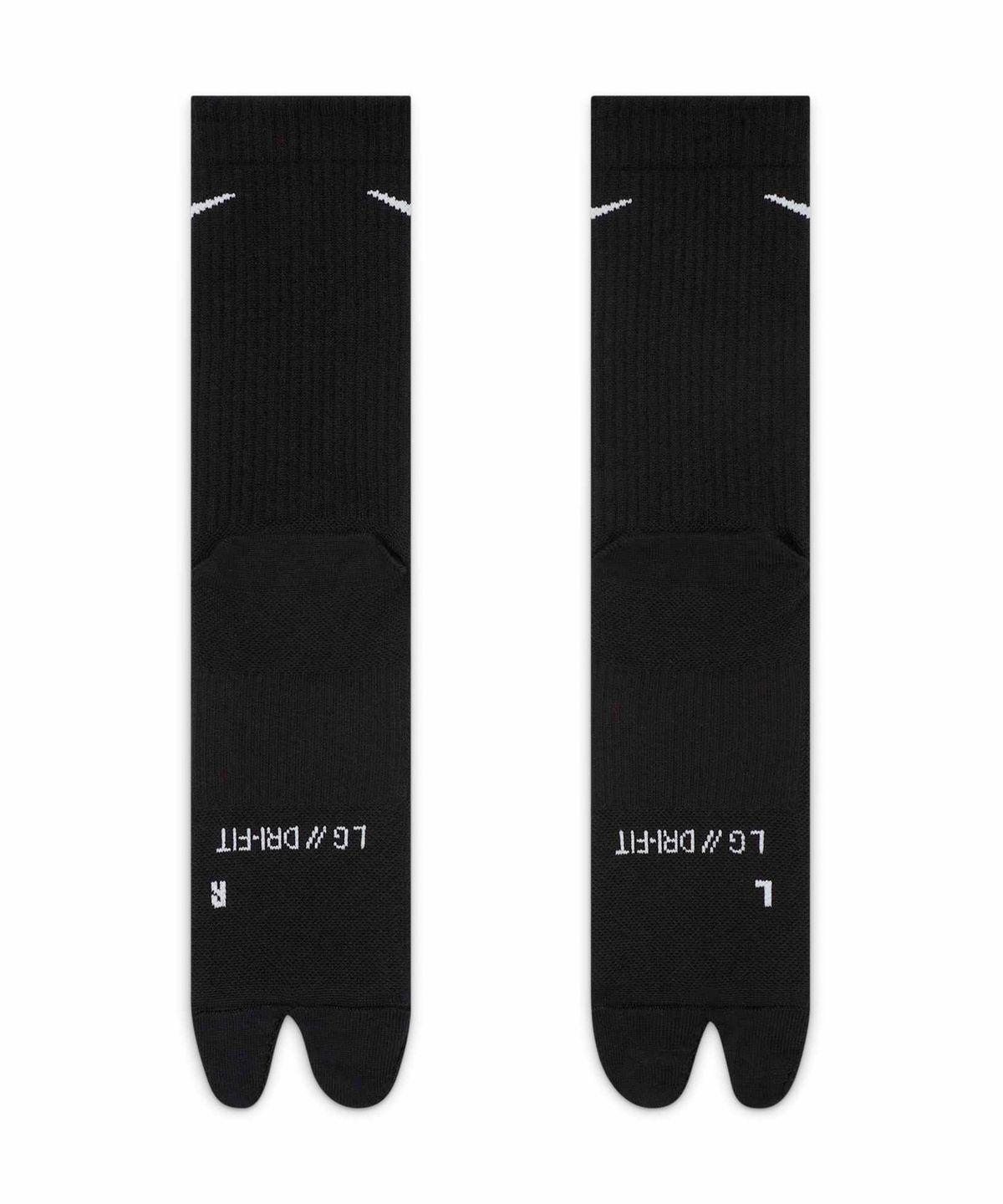 나이키(NIKE) 에브리데이 플러스 라이트웨이트 크루 스플릿 토 양말 - 블랙:화이트 / DX1158-010