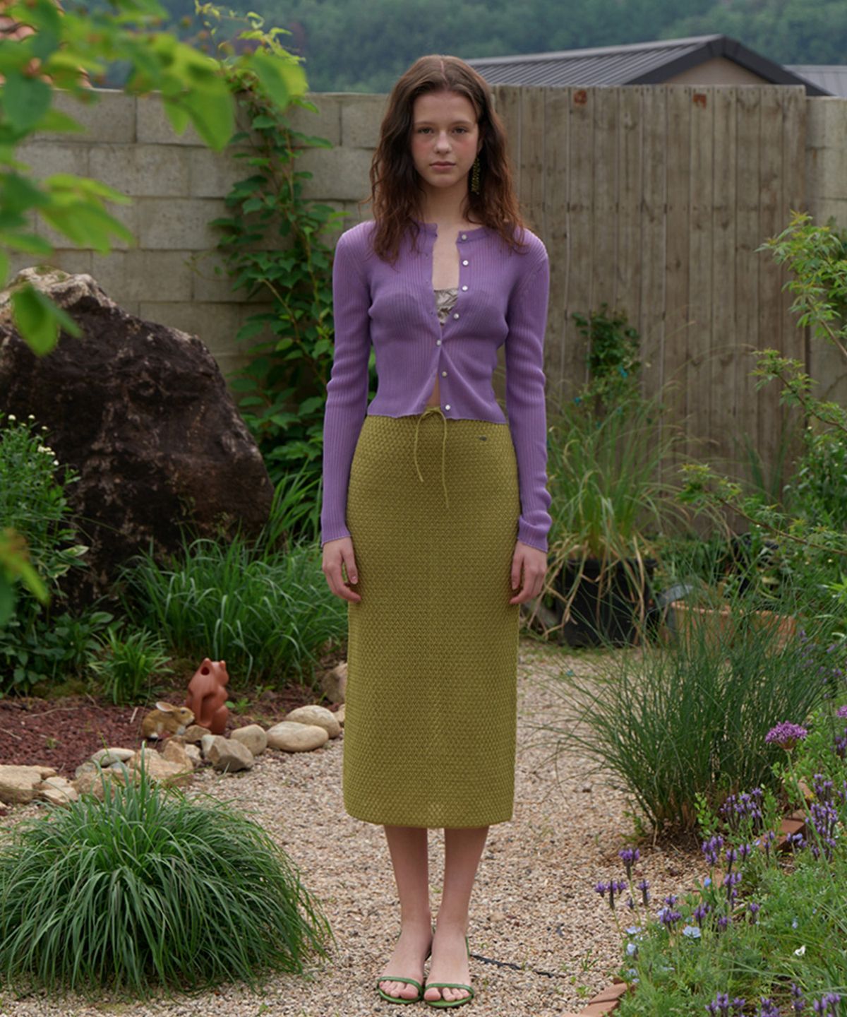 뮈르뮈르(MURMURE) 이유프 크로셰 니트 미디스커트_Yuf Skirt_3colors
