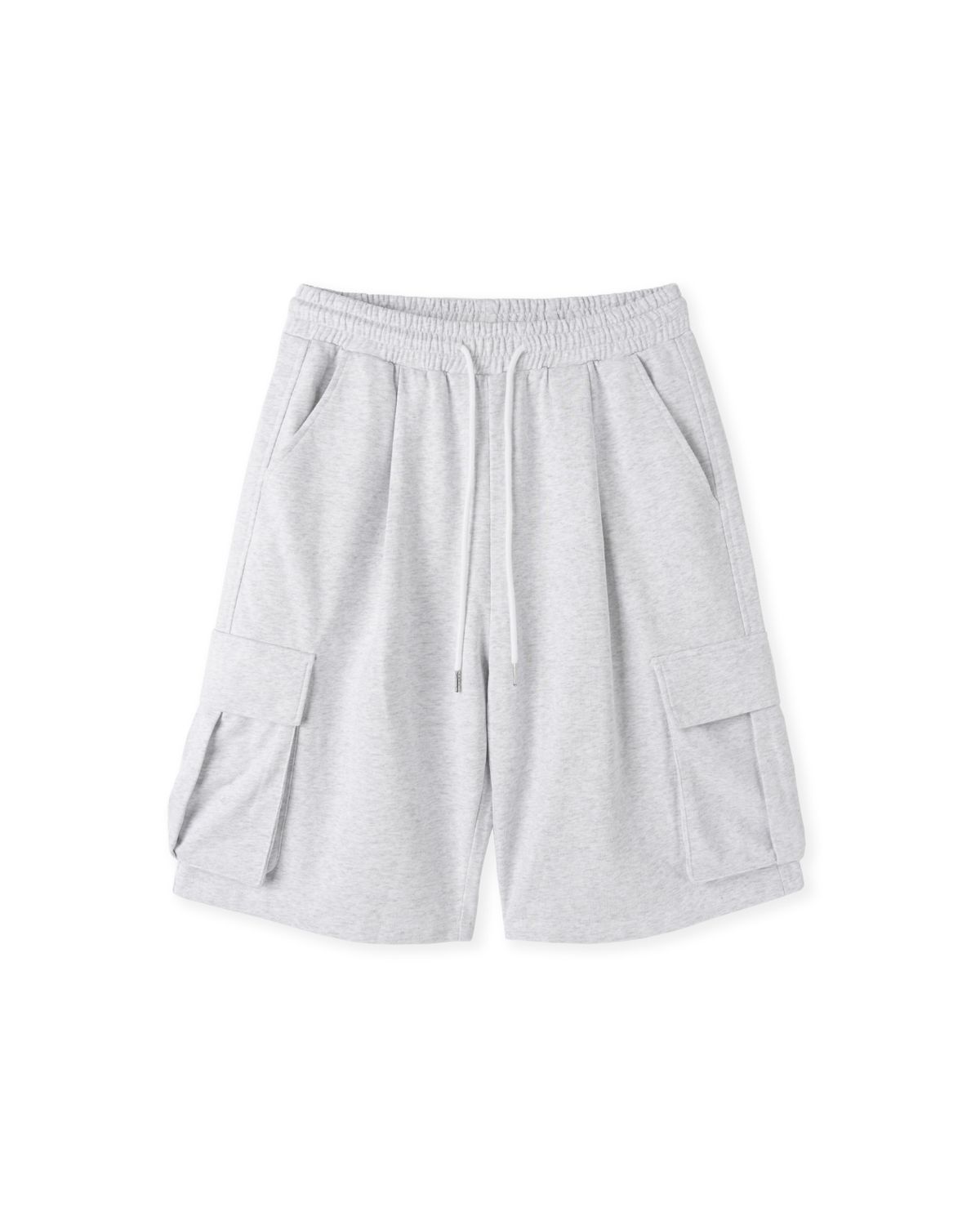 어퍼스트로피 콤마(APOSTROPHE COMMA) 쭈리 카고 밴딩 와이드 하프 팬츠_블랙