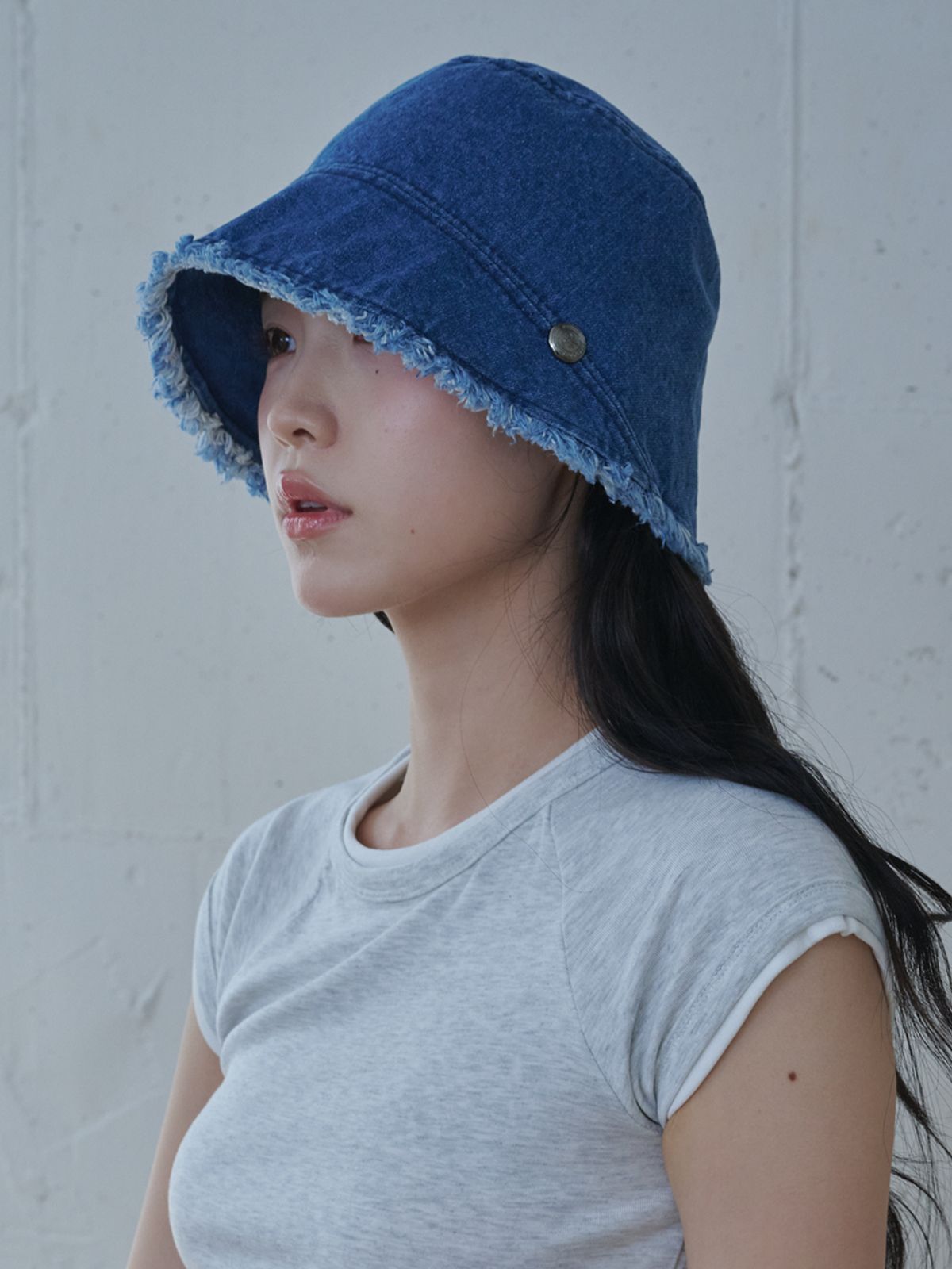 올인컴플리트(ALLINCOMPLETE) 프레이드 햄 문 버킷햇 (중청)