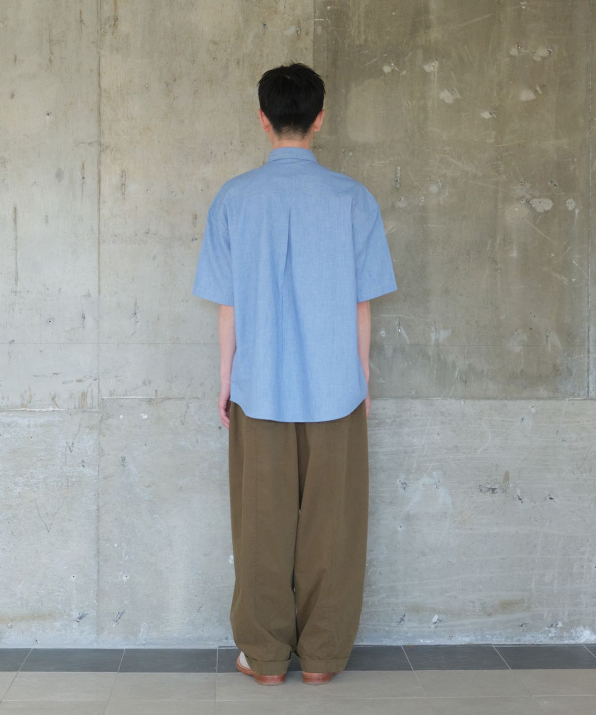 홀리선(HORLISUN) Poole Chambray Shirt Light Blue