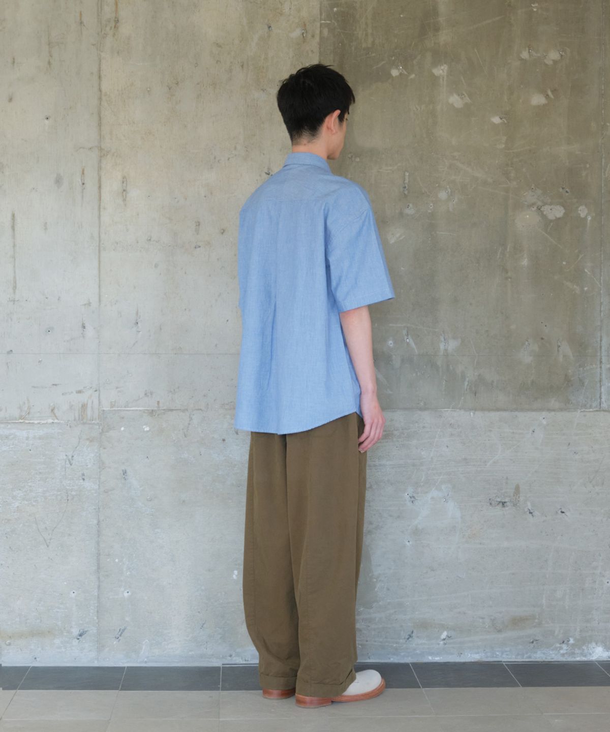 홀리선(HORLISUN) Poole Chambray Shirt Light Blue