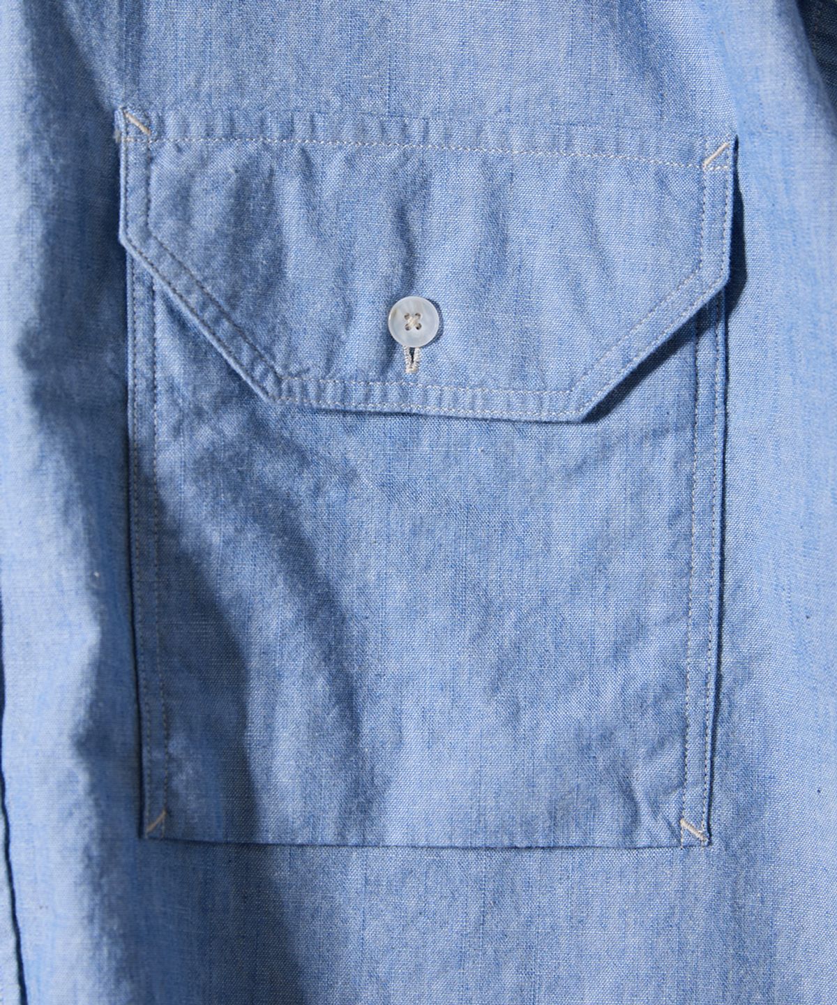 홀리선(HORLISUN) Poole Chambray Shirt Light Blue
