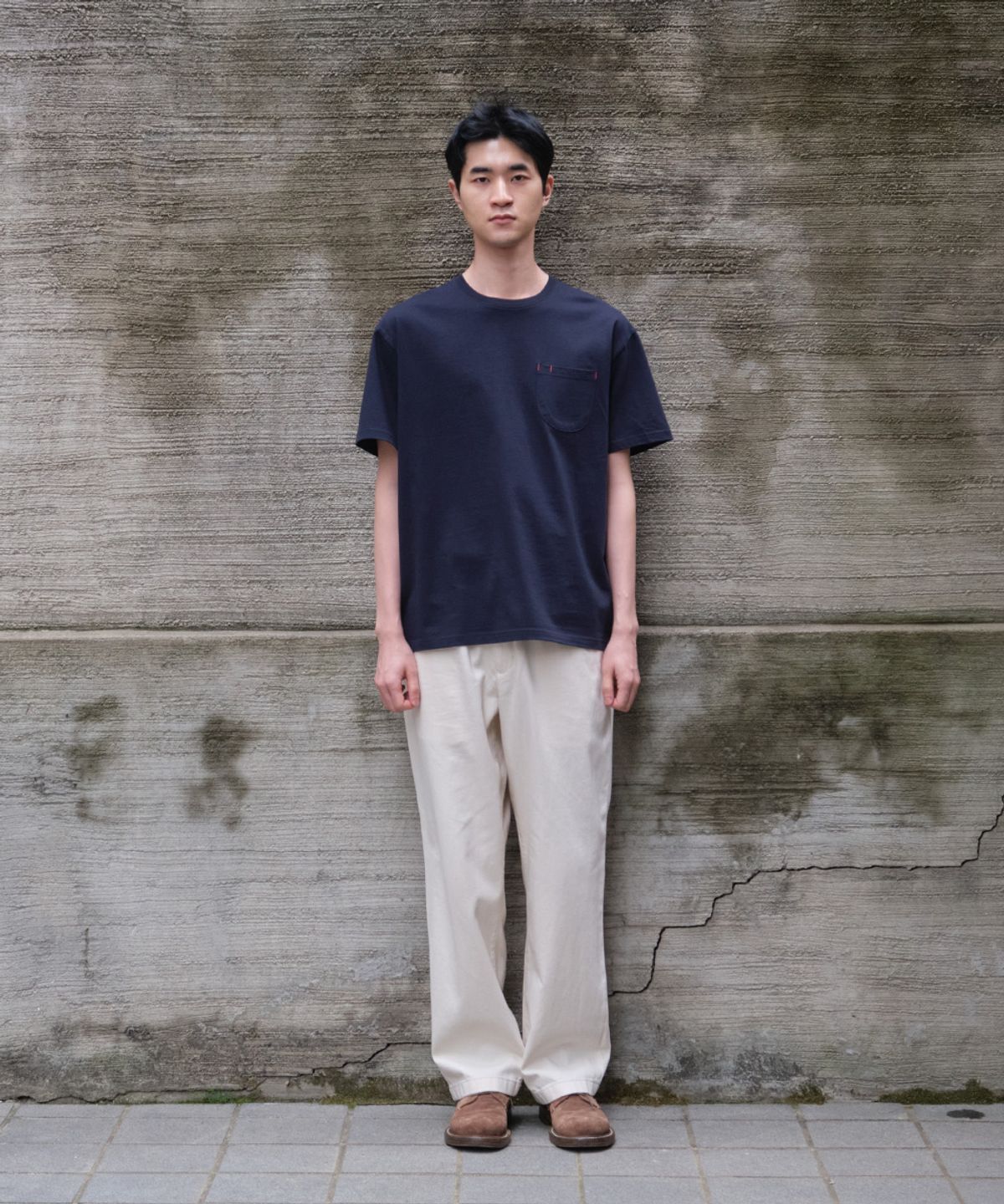 홀리선(HORLISUN) Emery Short Circle T-shirt Navy