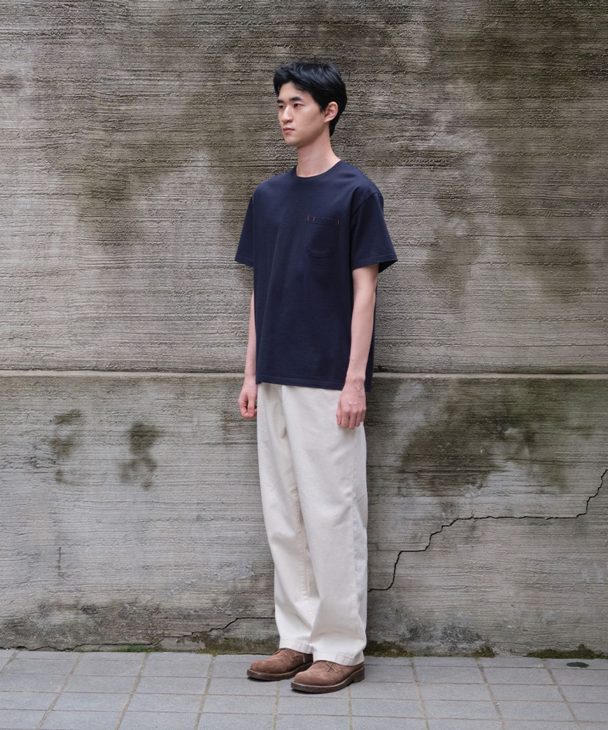 홀리선(HORLISUN) Emery Short Circle T-shirt Navy