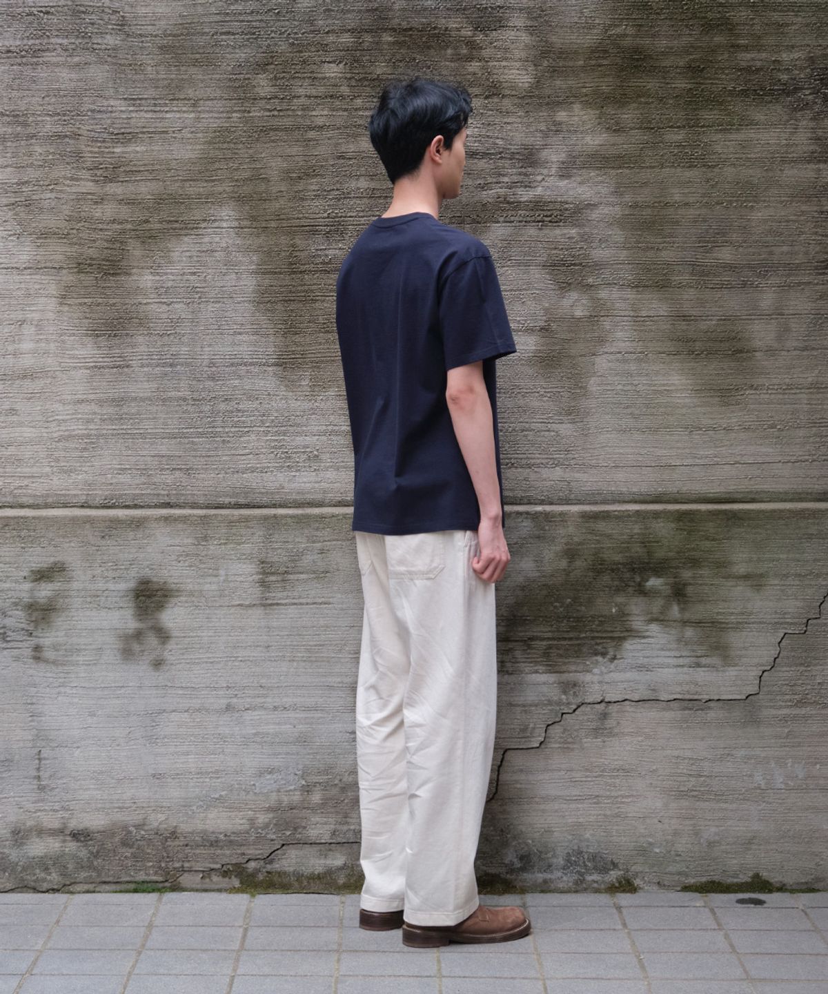 홀리선(HORLISUN) Emery Short Circle T-shirt Navy