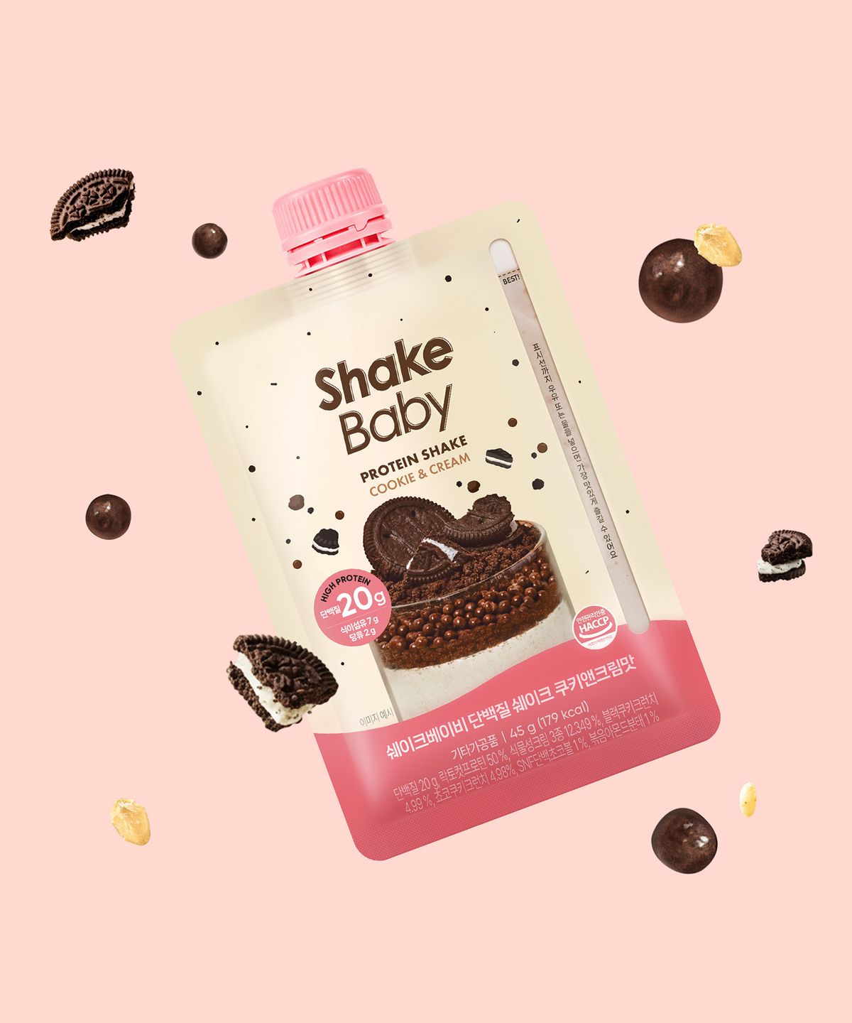쉐이크베이비(SHAKEBABY) [총 7개입] 쉐이크베이비 단백질 쉐이크 파우치 45g