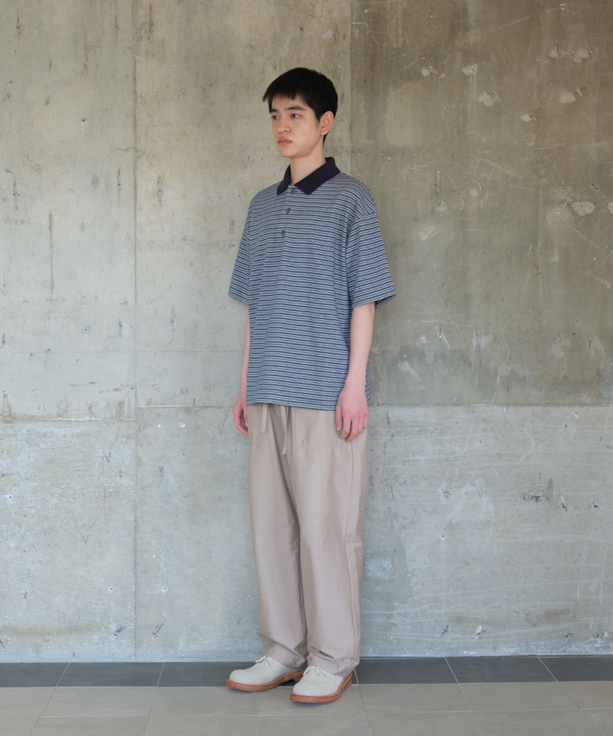 홀리선(HORLISUN) Sumerset Short Pique Stripe Pullover Shirt Evergreen