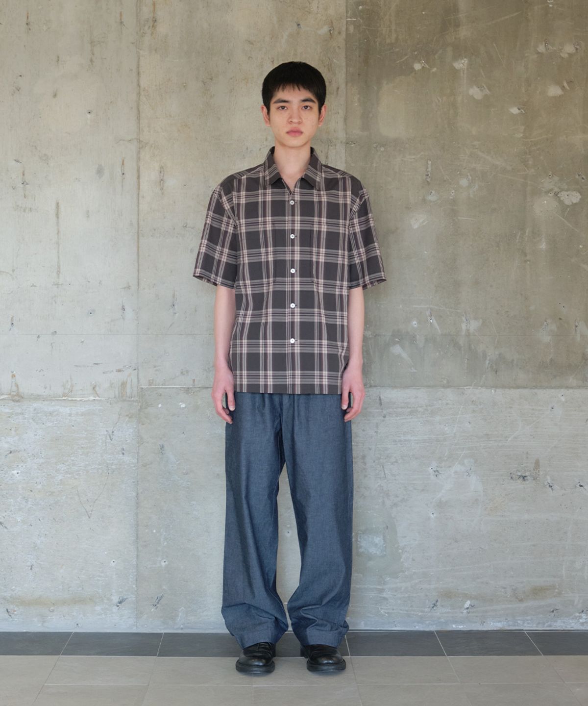홀리선(HORLISUN) Joshua Multi Check Shirt Black