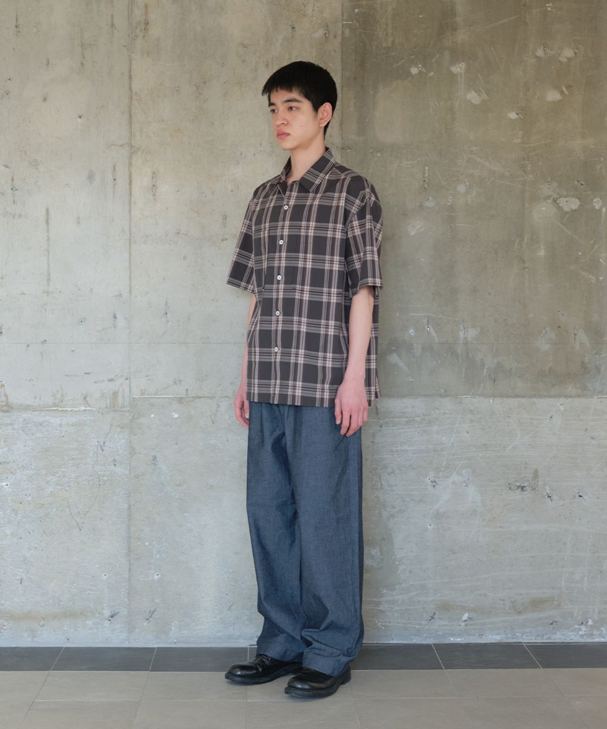 홀리선(HORLISUN) Joshua Multi Check Shirt Black