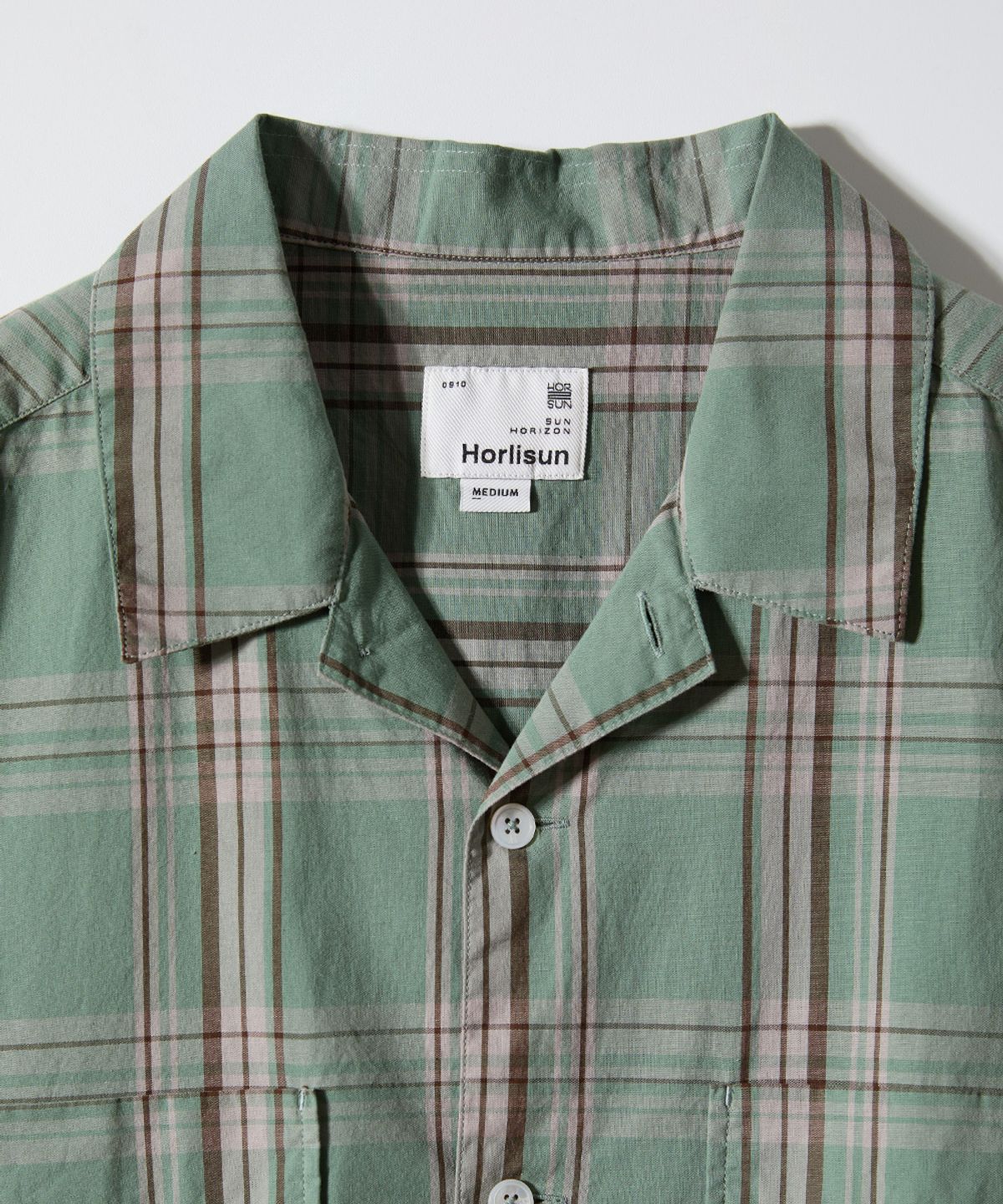 홀리선(HORLISUN) Joshua Multi Check Shirt Sage Green