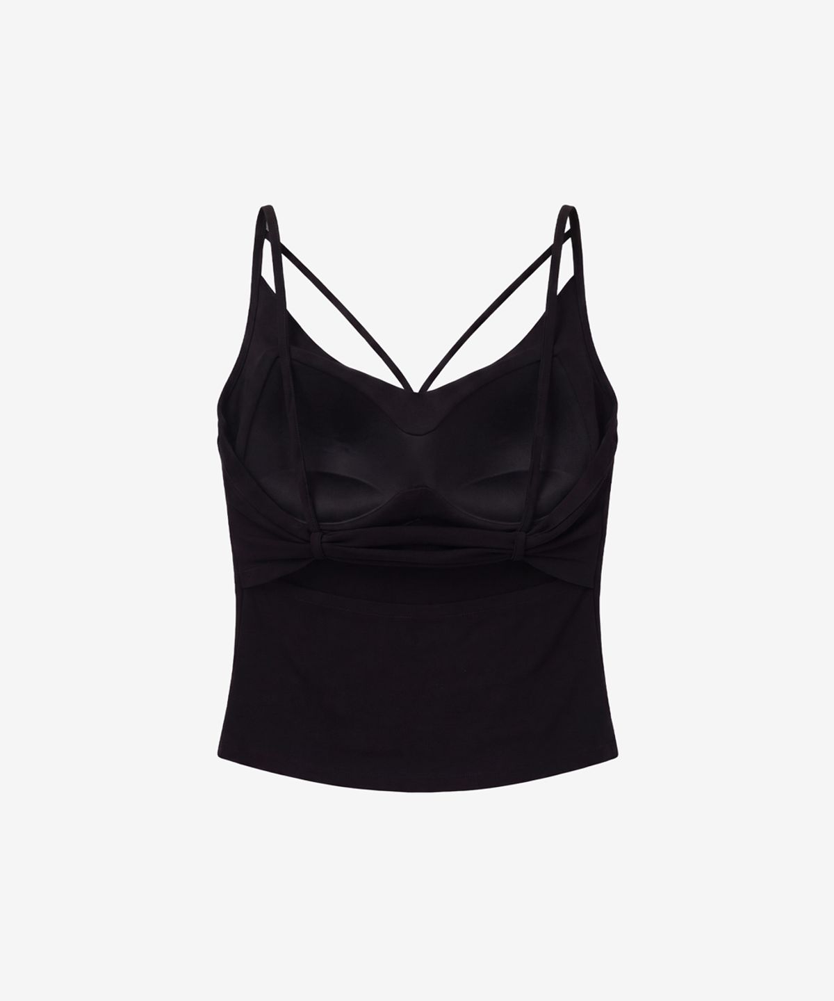 블랙 퍼플(BLACK PURPLE) 벨라 스트랩 나시_블랙 Vella Strap Sleeveless_Black
