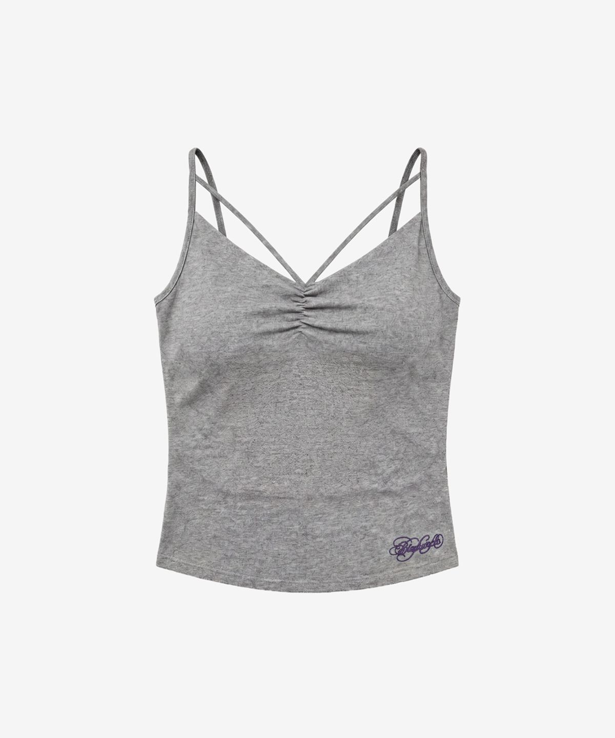블랙 퍼플(BLACK PURPLE) 벨라 스트랩 나시_멜란지 Vella Strap Sleeveless_Melange