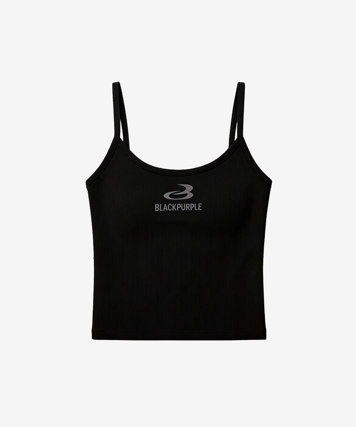 블랙 퍼플(BLACK PURPLE) 백리스 골지 나시_블랙 Backless Rib Sleeveless_Black