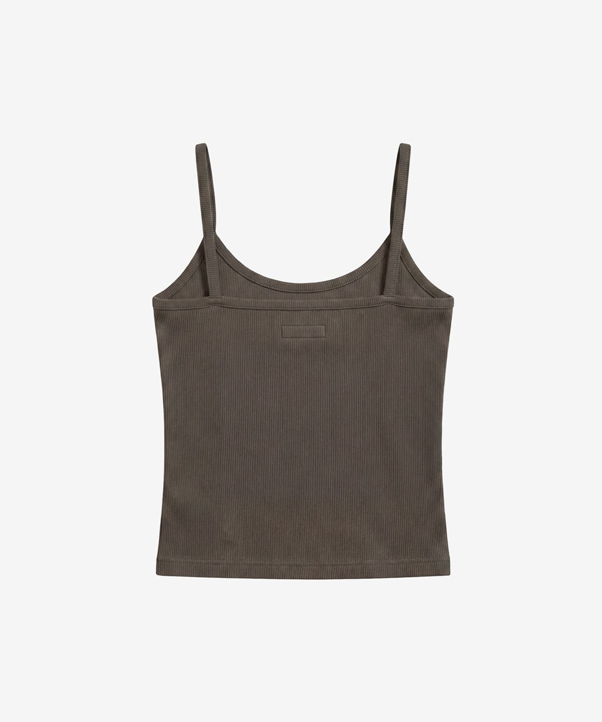 블랙 퍼플(BLACK PURPLE) 백리스 골지 나시_차콜 Backless Rib Sleeveless_Charcoal