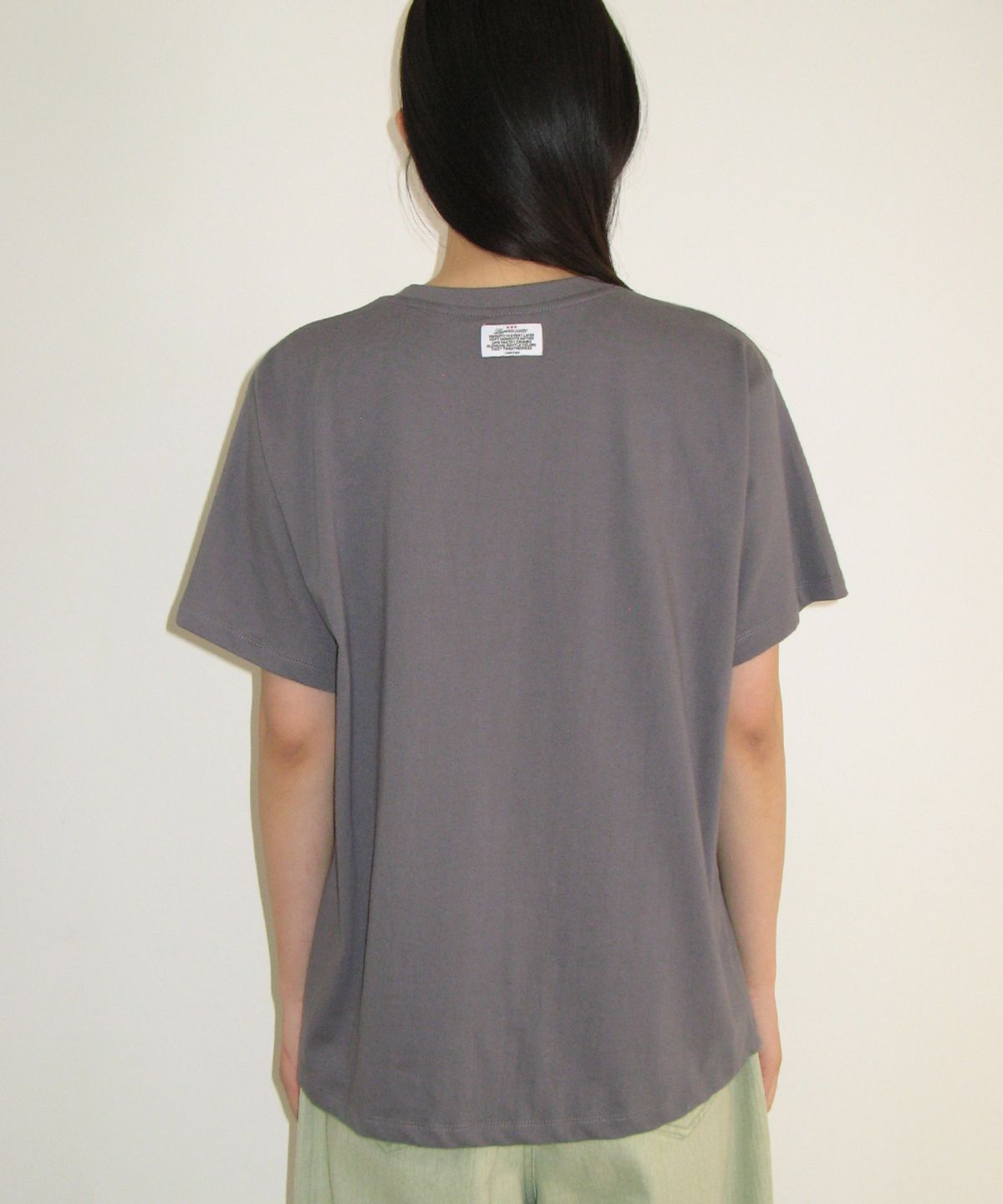 론론(RONRON) DESSERT RR OVER FIT T SHIRT CHARCOAL