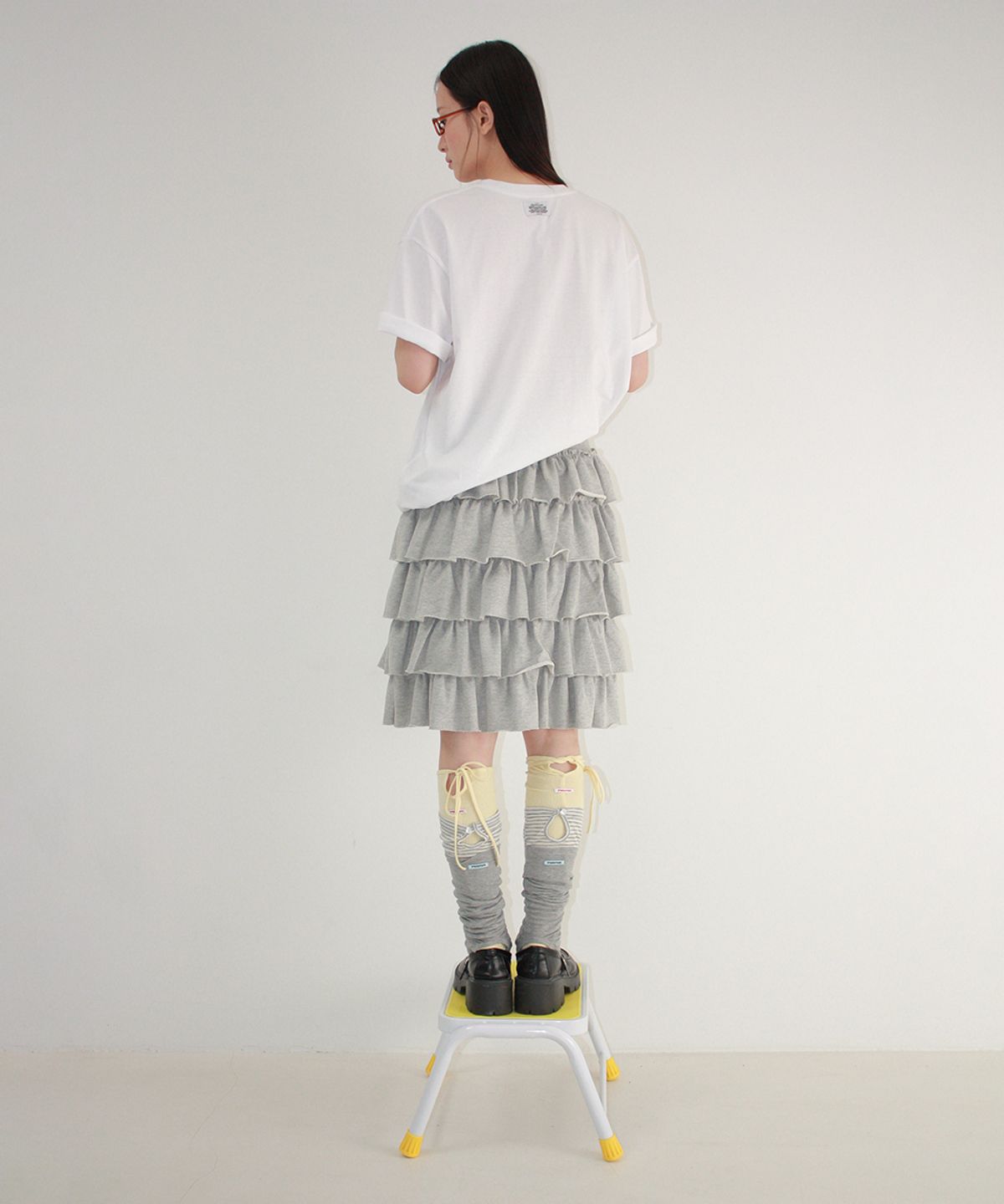론론(RONRON) DESSERT RR OVER FIT T SHIRT WHITE