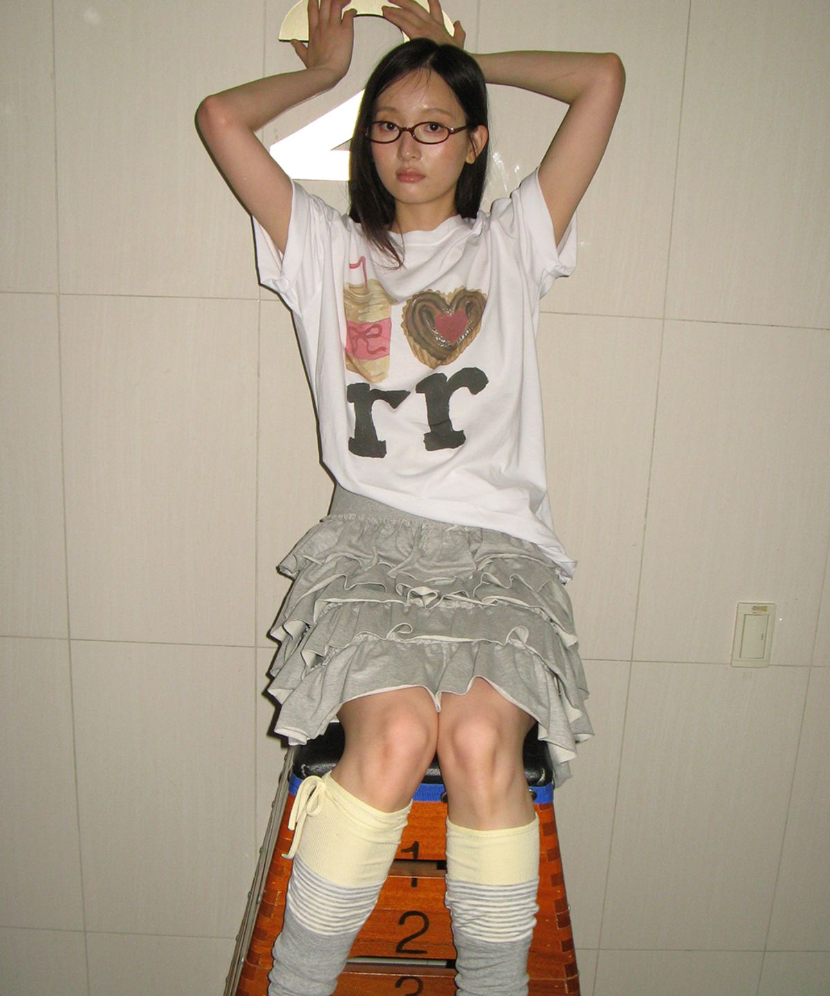 론론(RONRON) DESSERT RR OVER FIT T SHIRT WHITE
