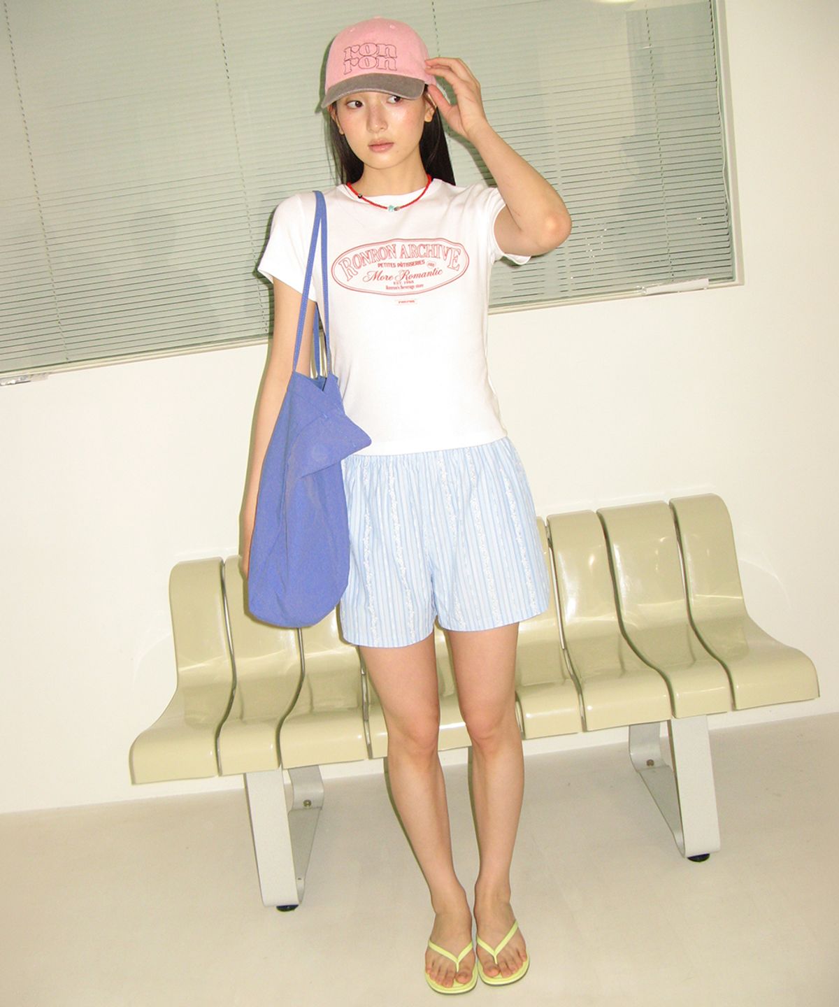 론론(RONRON) RR ARCHIVE SLIM FIT T SHIRT WHITE