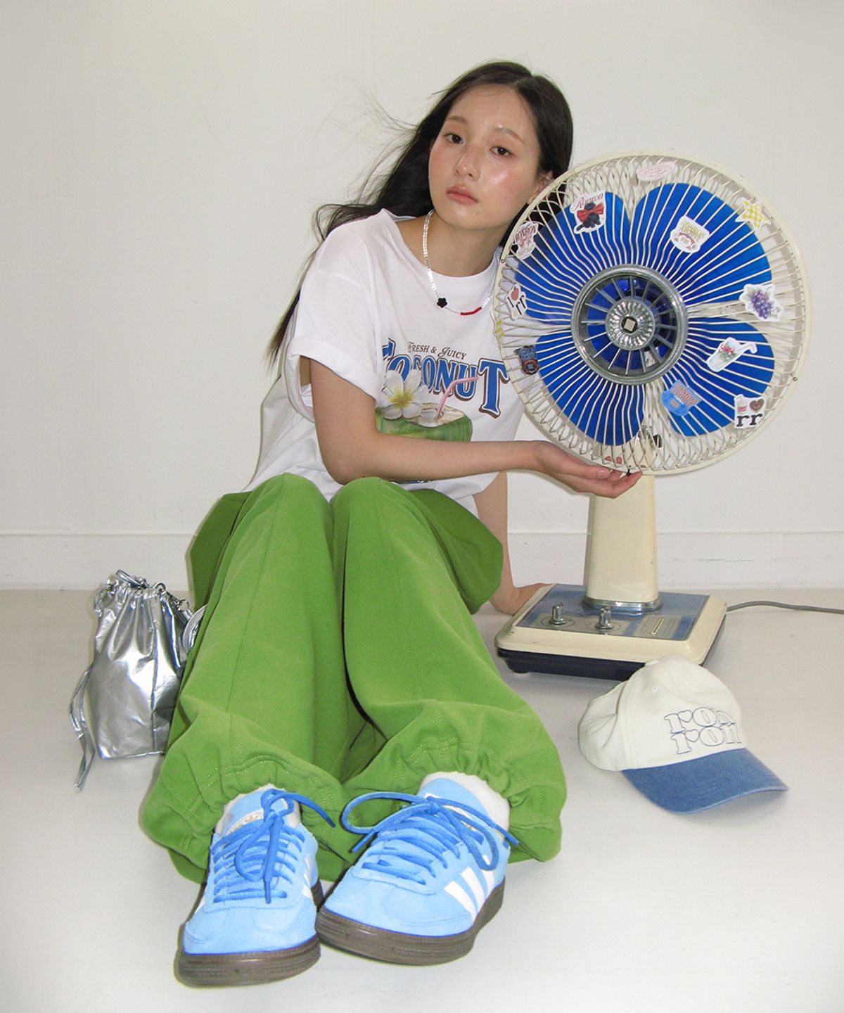 론론(RONRON) VINTAGE COCONUT BASIC FIT T SHIRT WHITE