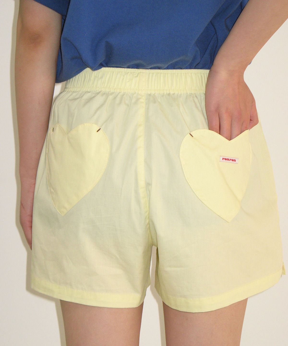 론론(RONRON) HEART POCKET TRUNK SHORT PANTS LEMON