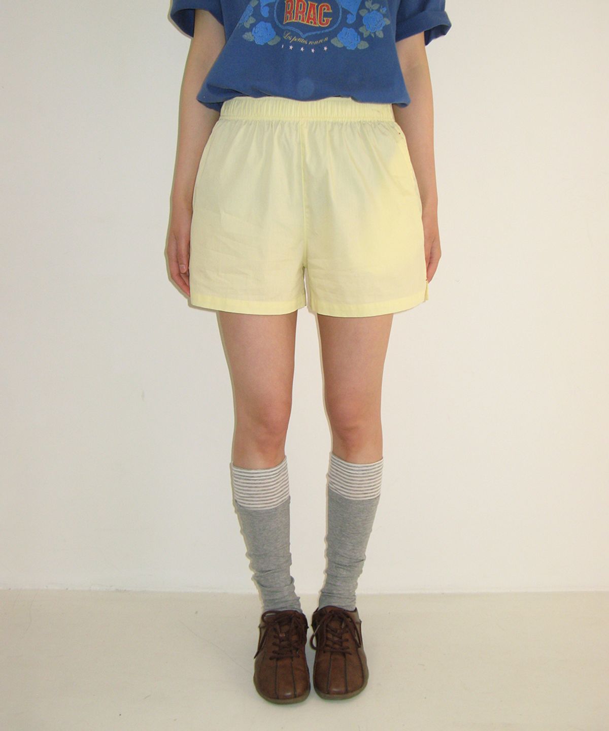 론론(RONRON) HEART POCKET TRUNK SHORT PANTS LEMON