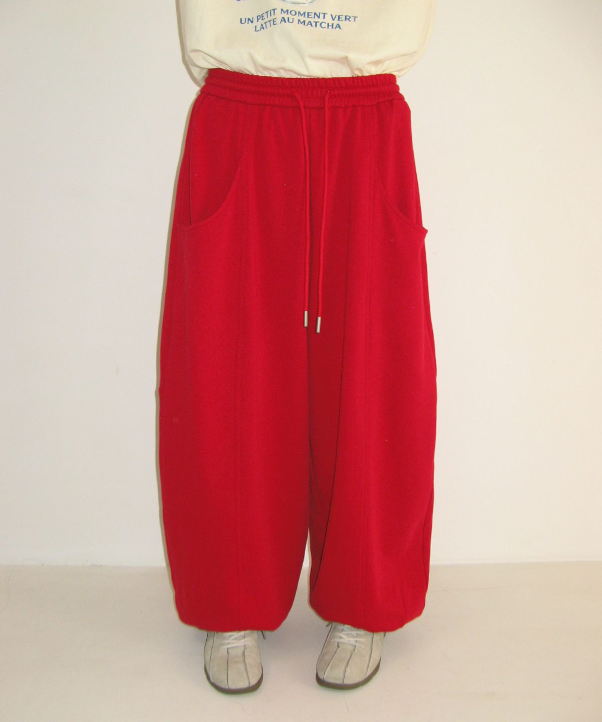 론론(RONRON) MINI HEART BALLOON JOGGER PANTS RED