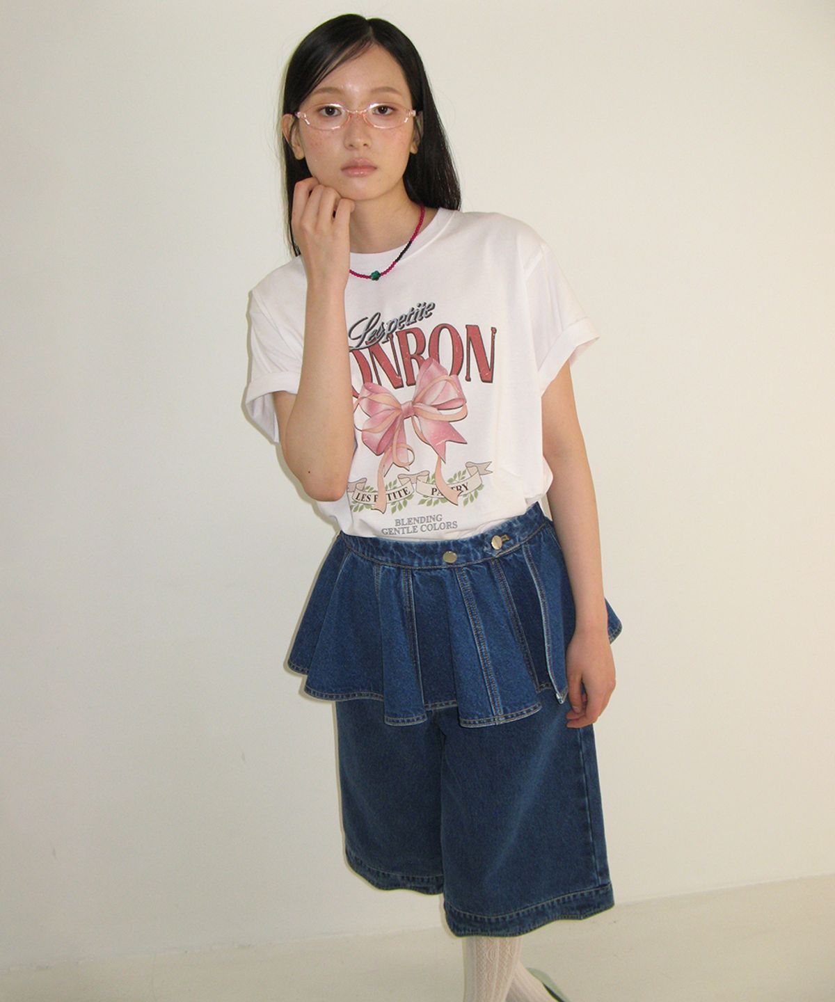 론론(RONRON) FLOWER MIX BEADS NECKLACE PURPLE