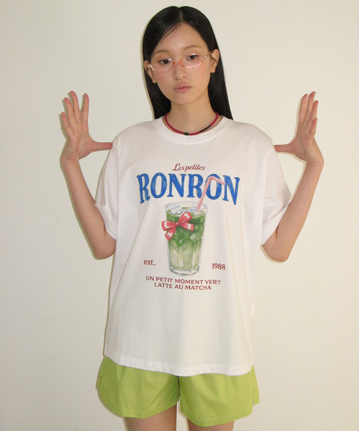 론론(RONRON) FLOWER MIX BEADS NECKLACE PURPLE