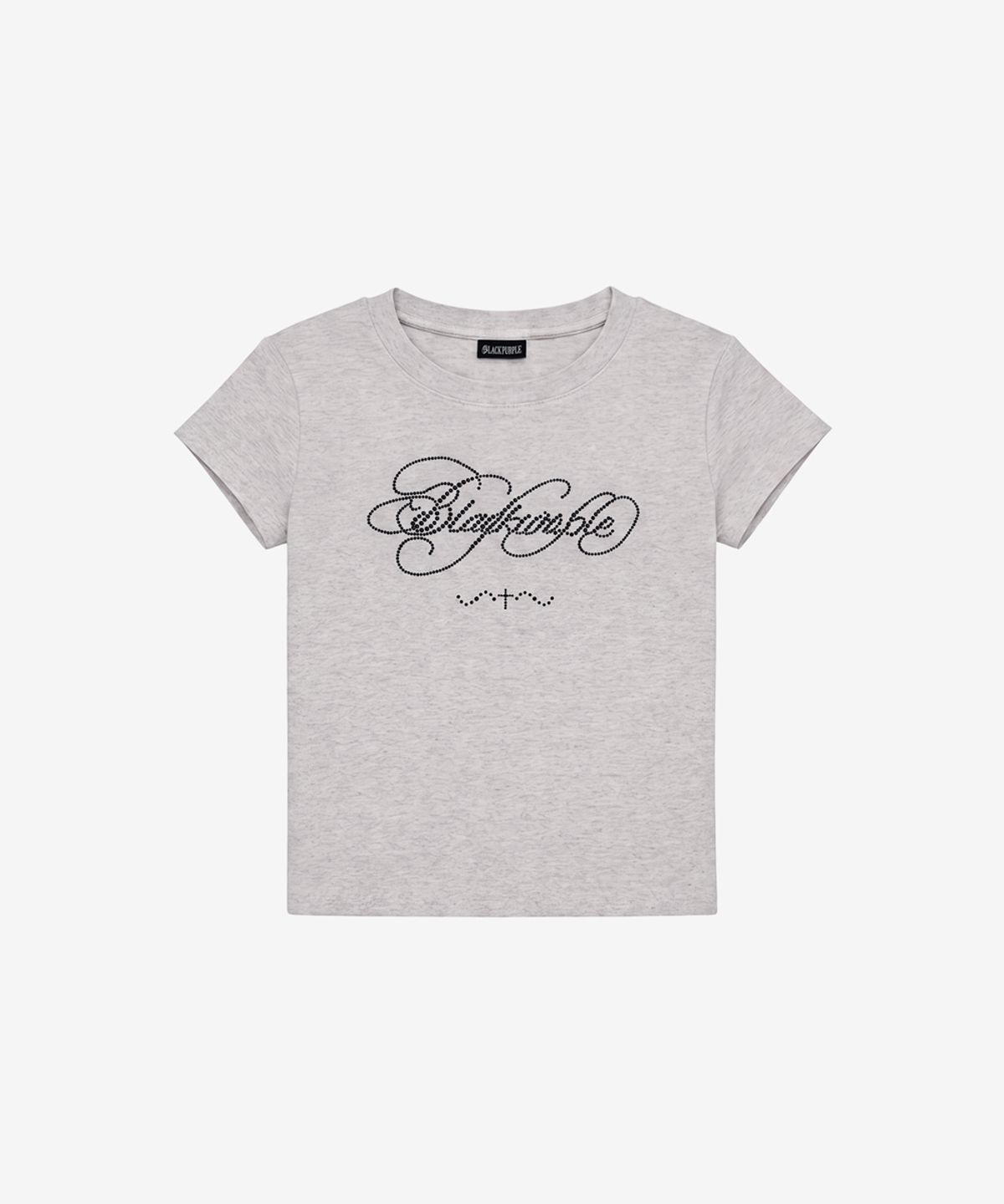 블랙 퍼플(BLACK PURPLE) 글리터 플로우 반팔티_멜란지 Glitter Flow Tee_Melange