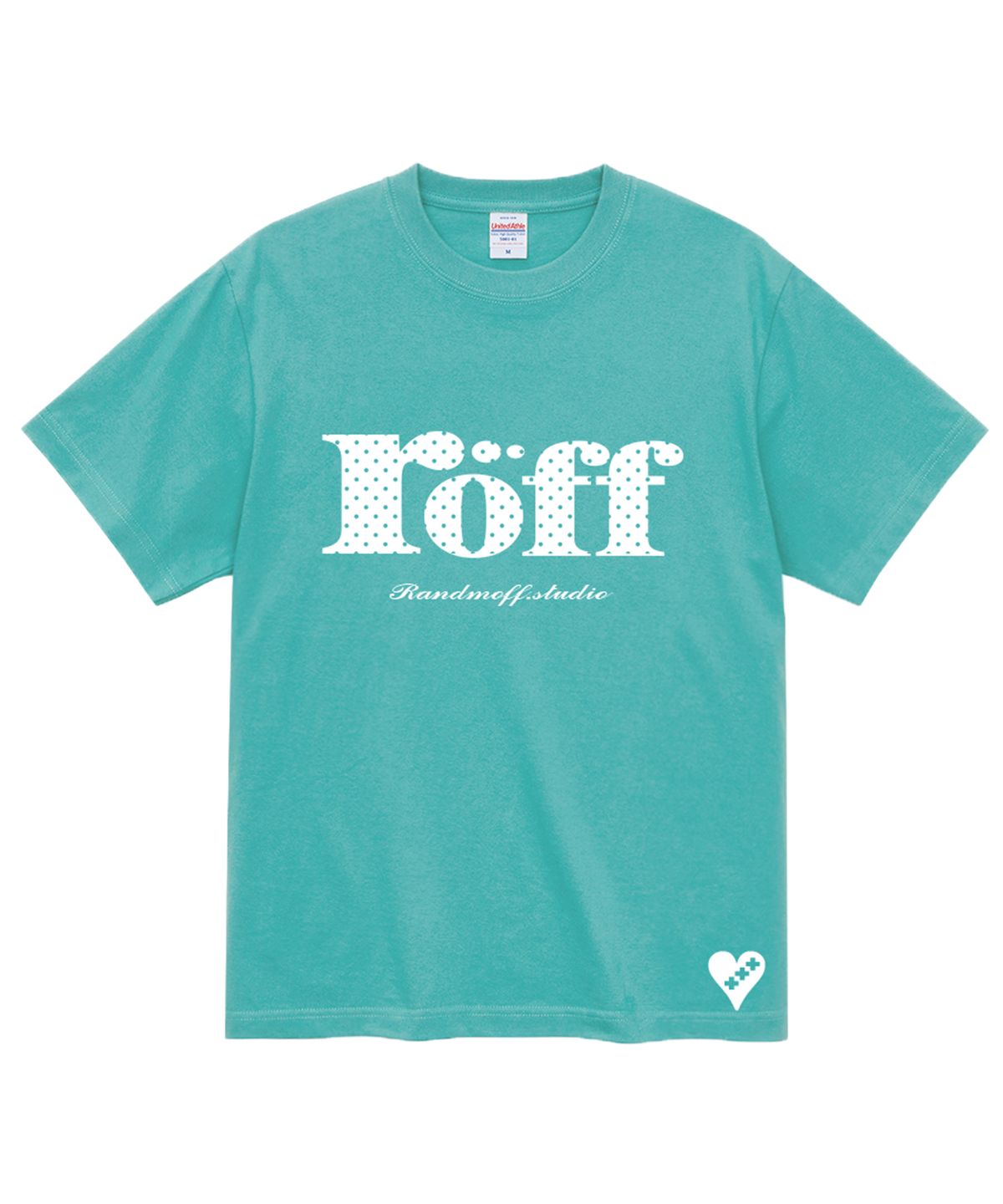 랜덤오프(RANDOMOFF) RÖFF TYPE PLAY DOT T-SHIRT MINT(White)