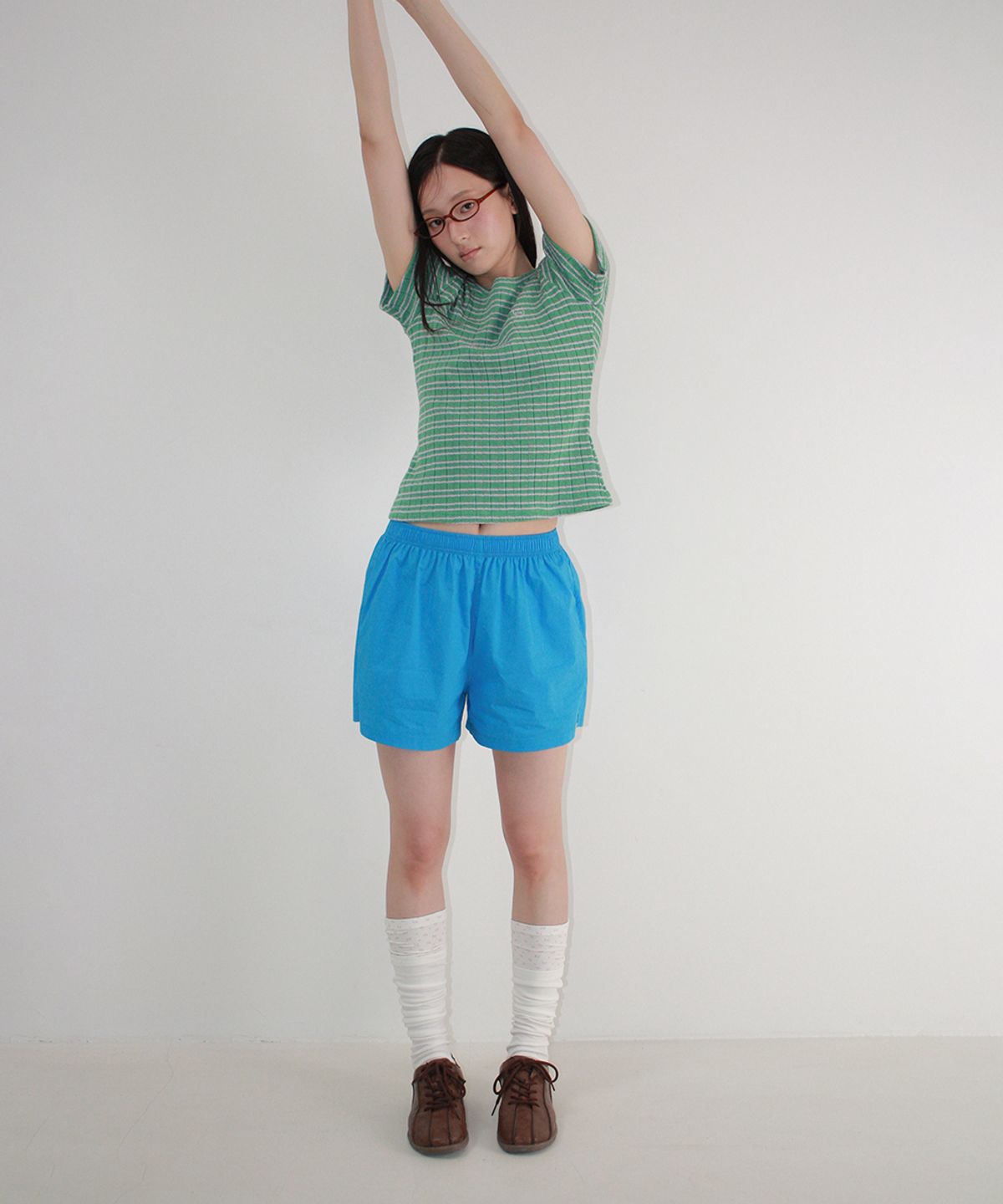 론론(RONRON) LAYERED OPEN TOE LEG WARMERS WHITE FLOWER