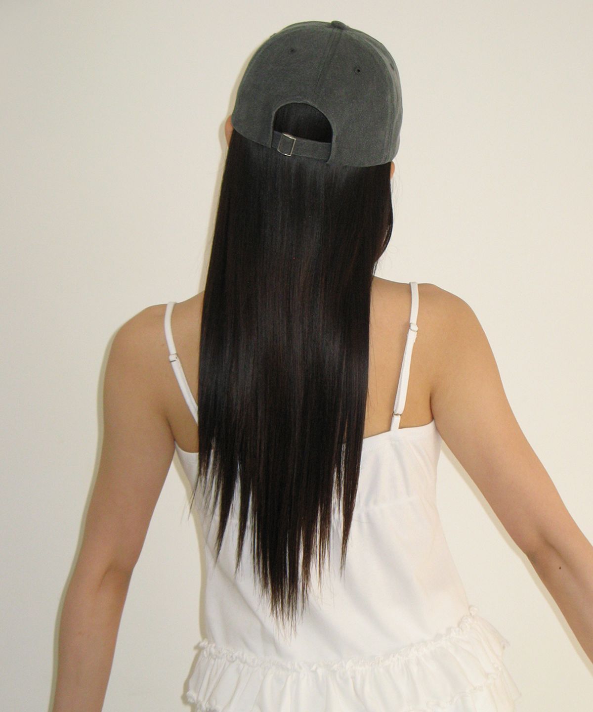 론론(RONRON) STITCH LOGO PIGMENT BALL CAP CHARCOAL