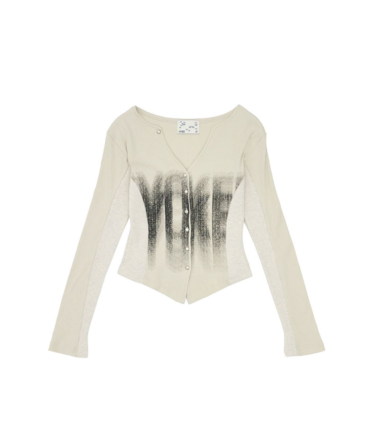 노 엑스트라 터치(NO EXTRA TOUCH) Cotton Cardigan (Beige)_25FWKC002BE