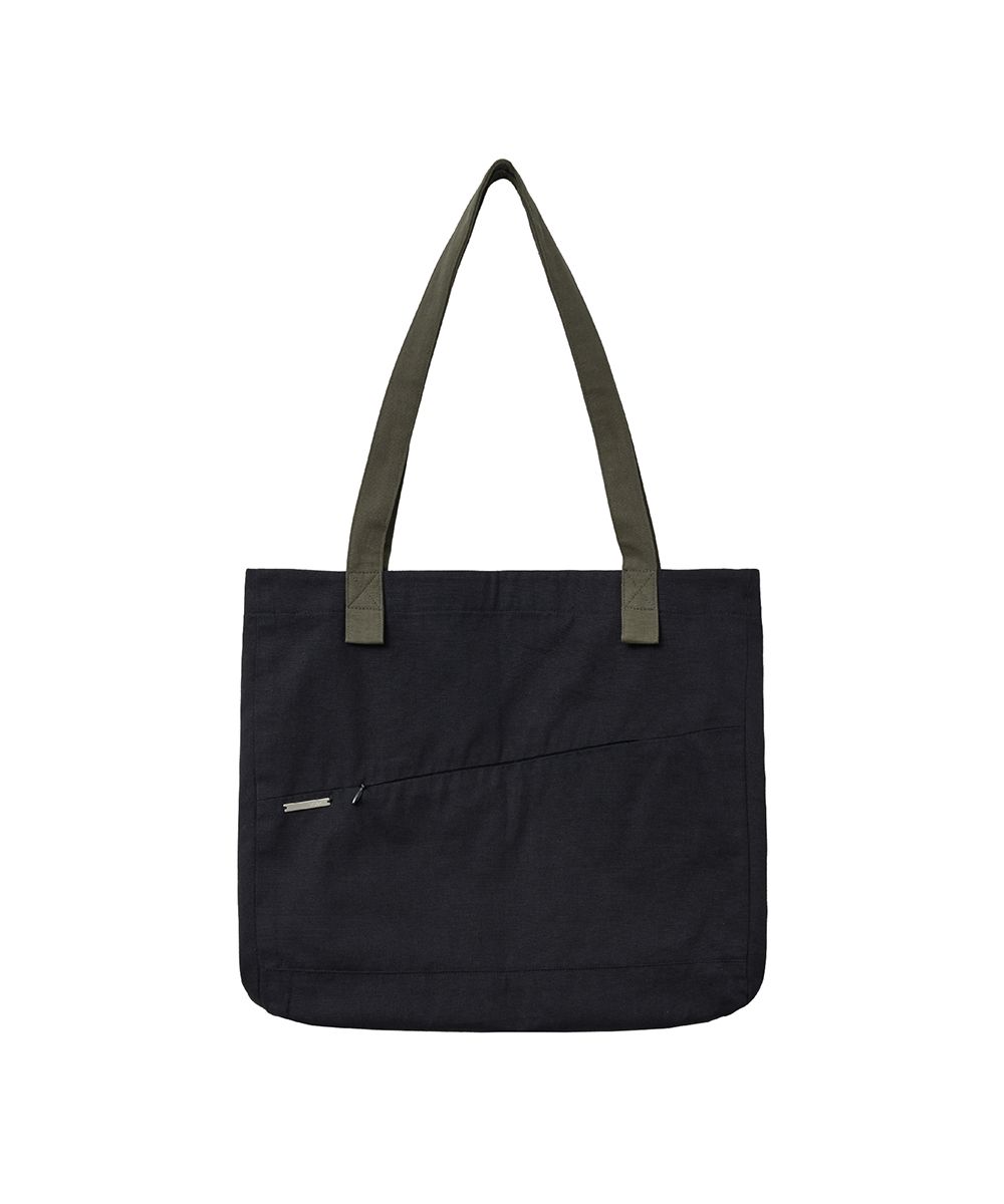 Oxford two tone tote bag BLACK source detail 5