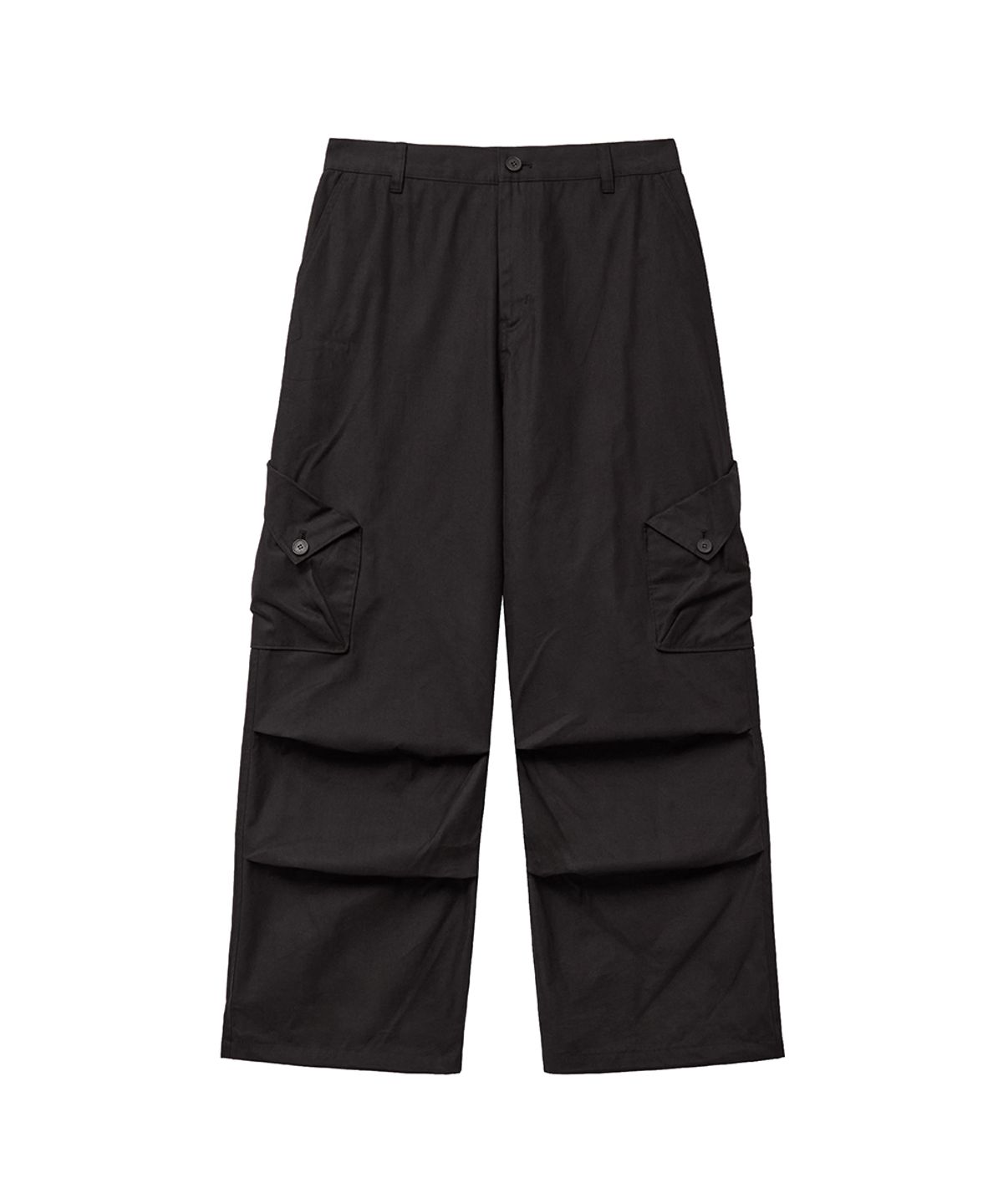 미세키서울 맨(MISEKISEOUL MEN) Folded pocket cargo parachute pants BLACK