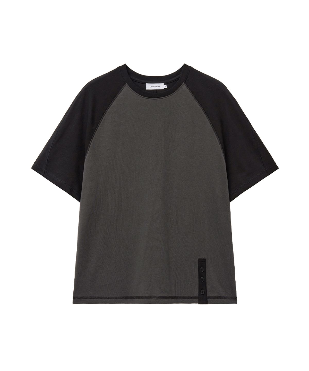 미세키서울 맨(MISEKISEOUL MEN) Two-tone raglan short sleeve BLACK