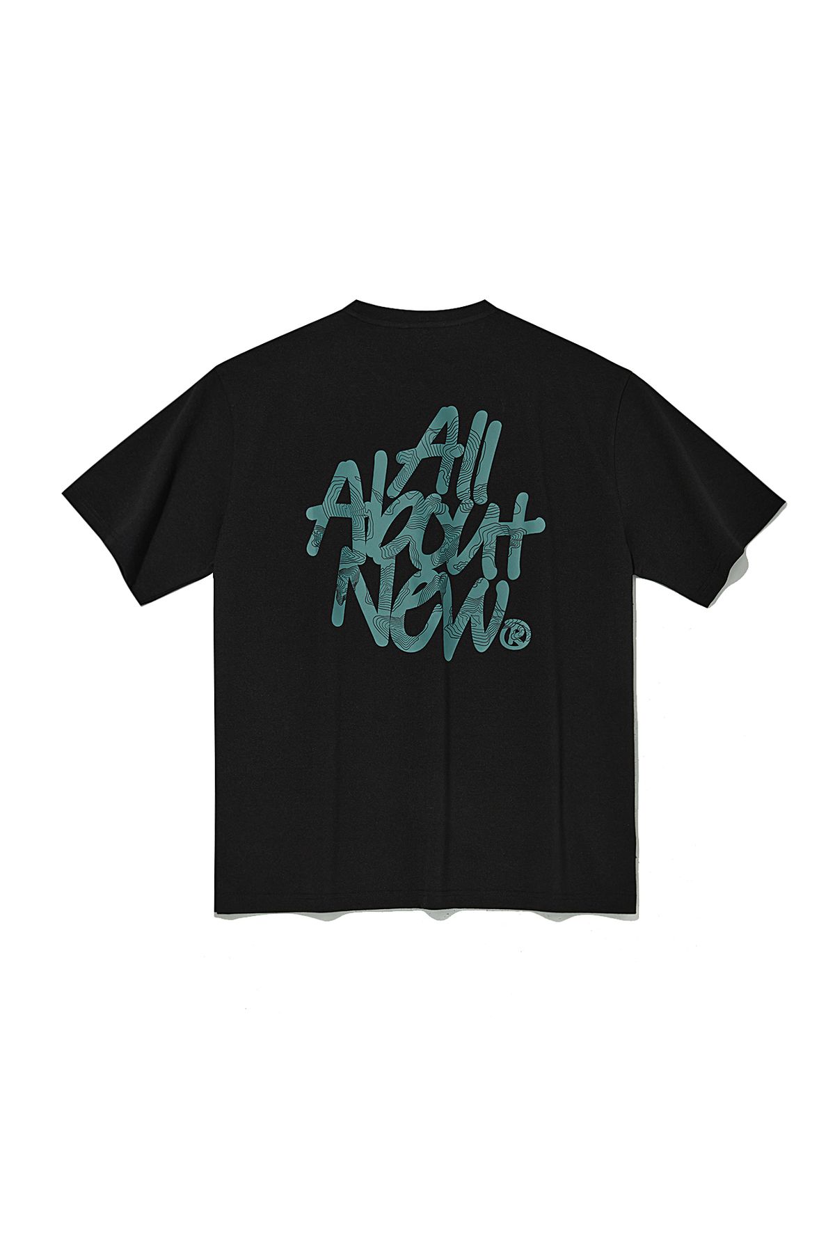 올어바웃뉴(ALL ABOUT NEW) 로고 변형 반팔 티셔츠 블랙 ANA2TM12ABK