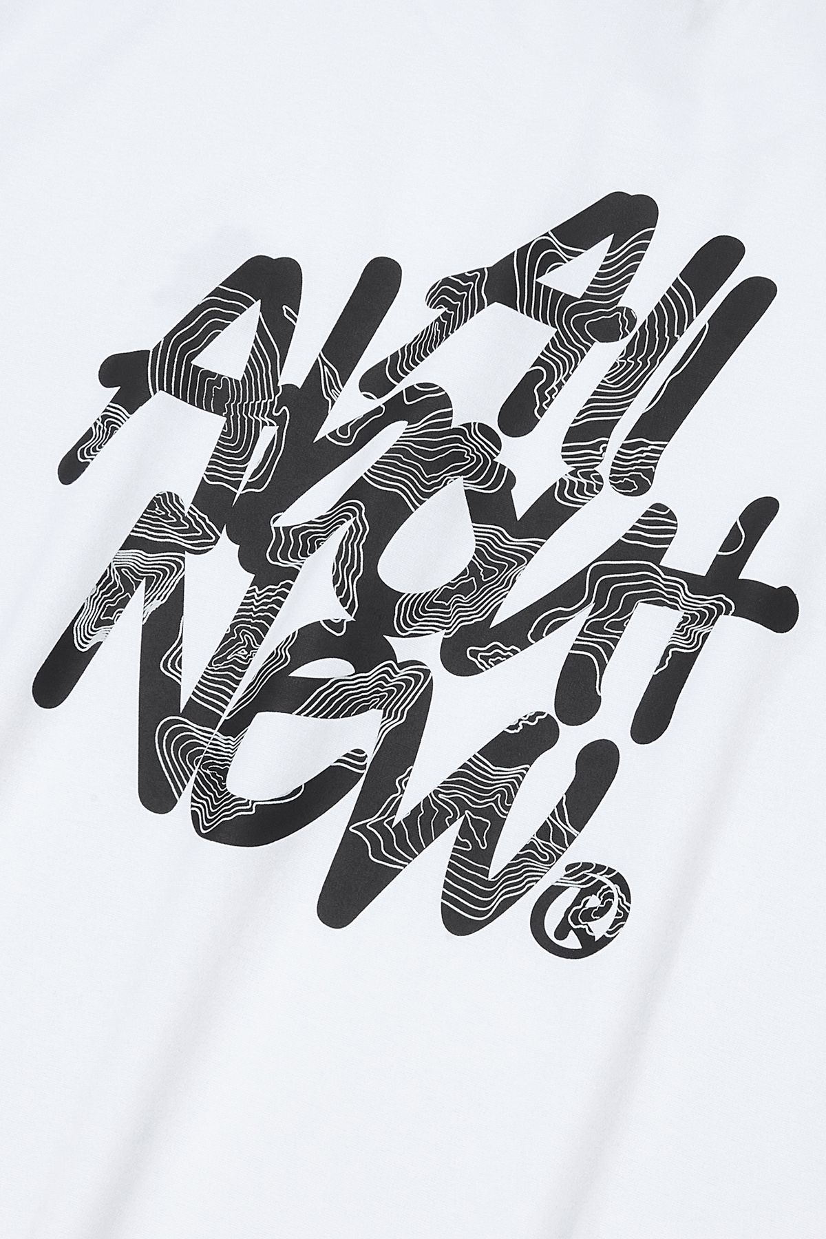 올어바웃뉴(ALL ABOUT NEW) 로고 변형 반팔 티셔츠 화이트 ANA2TM12AWH