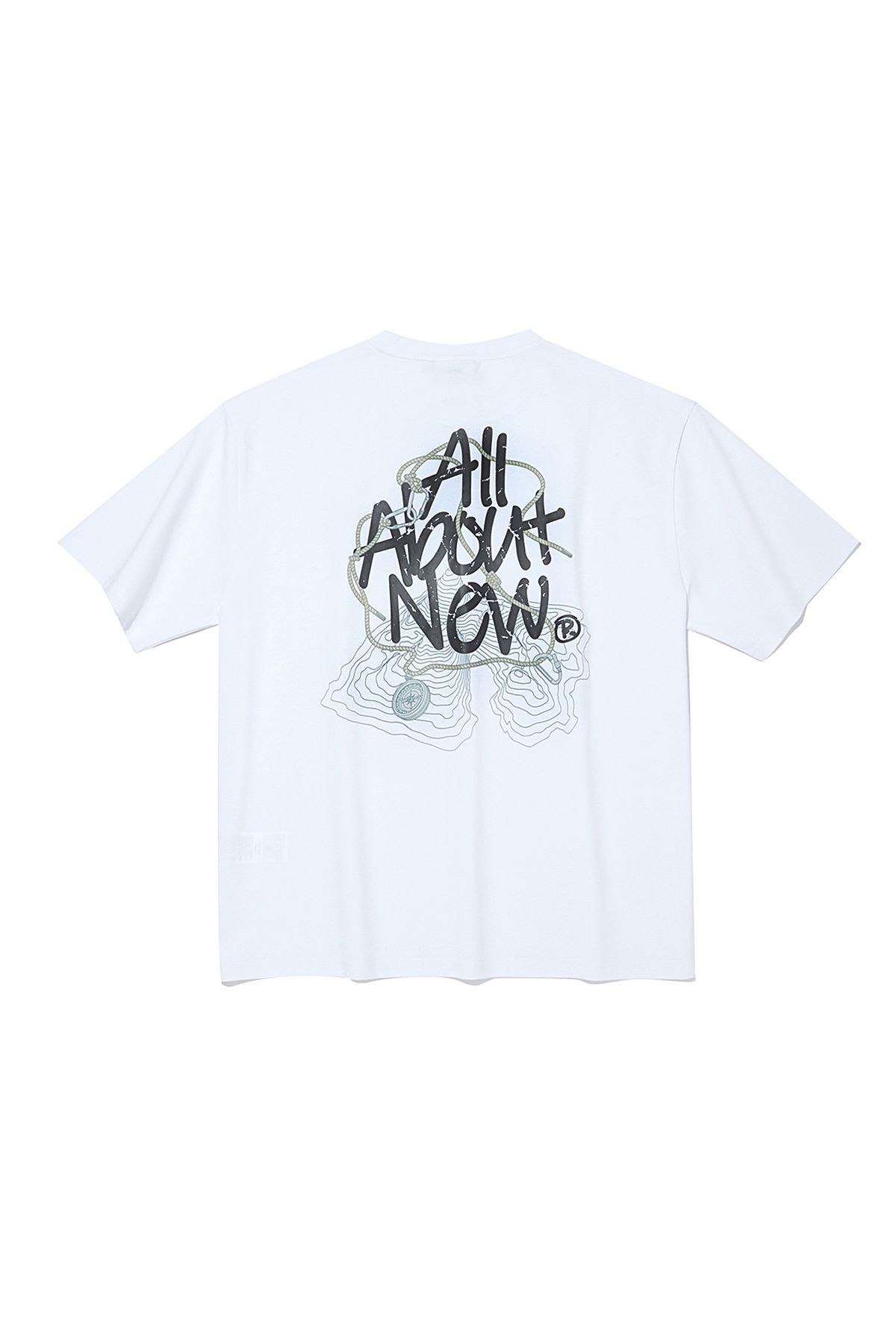 올어바웃뉴(ALL ABOUT NEW) 스트릿 레터링 반팔 티셔츠 화이트 ANA2TM32AWH